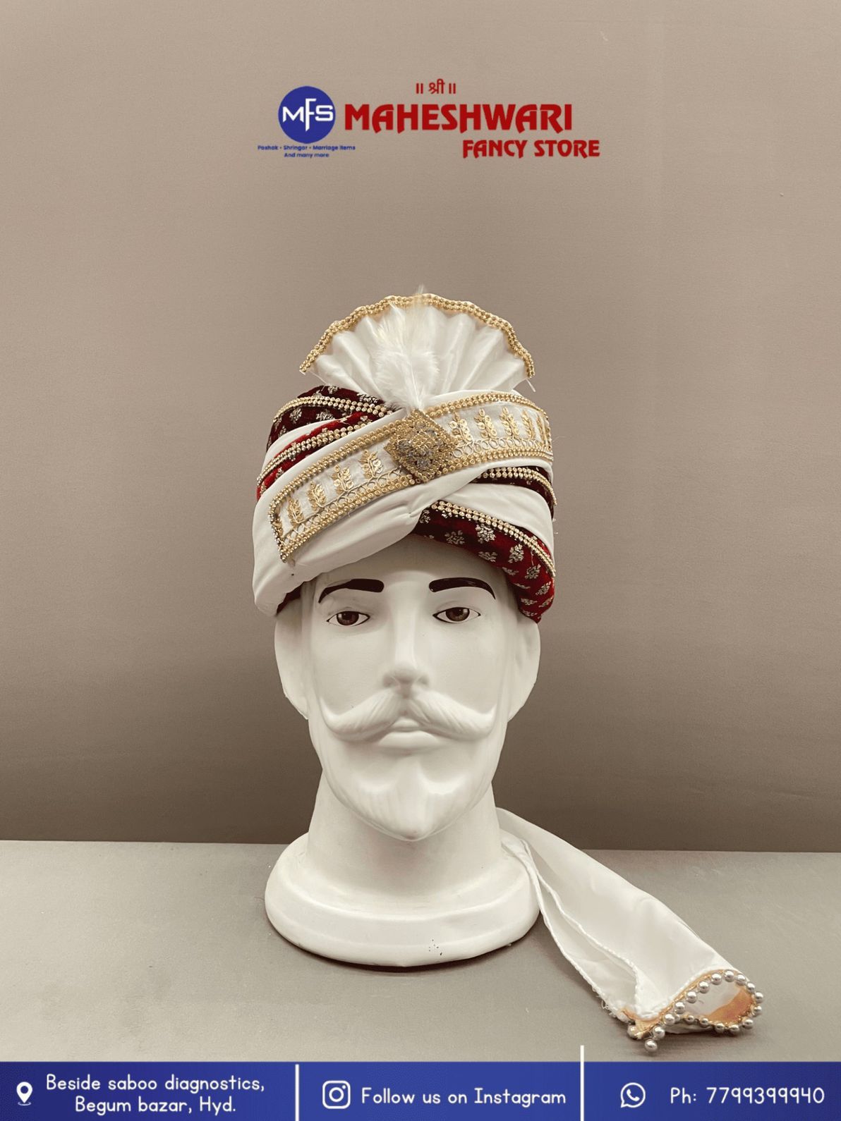 Fancy Stone  Dulha Pagdi