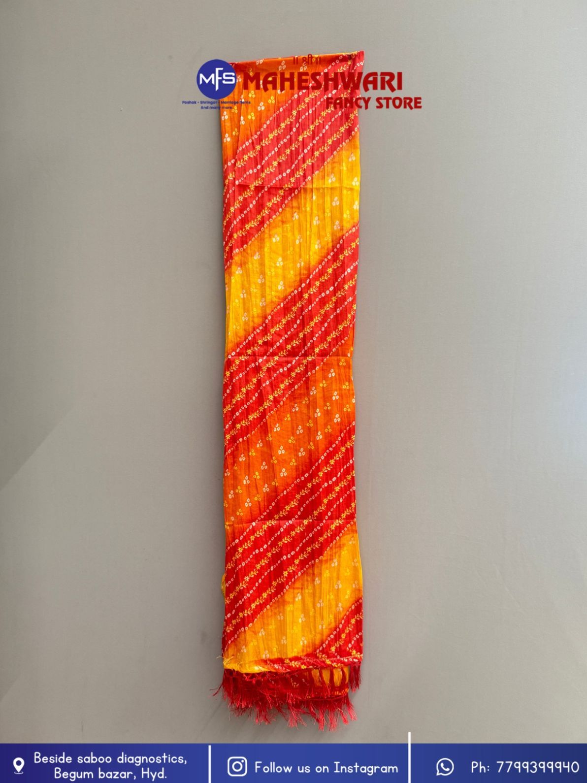 Yellow and Red Swagat Duppata