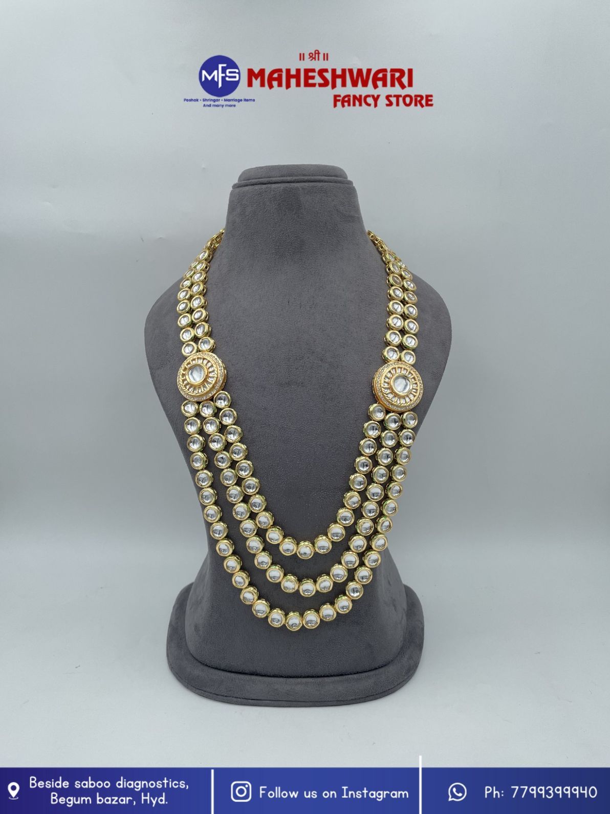 MFS Wedding Essentials - Kundan Stone Dulha Mala