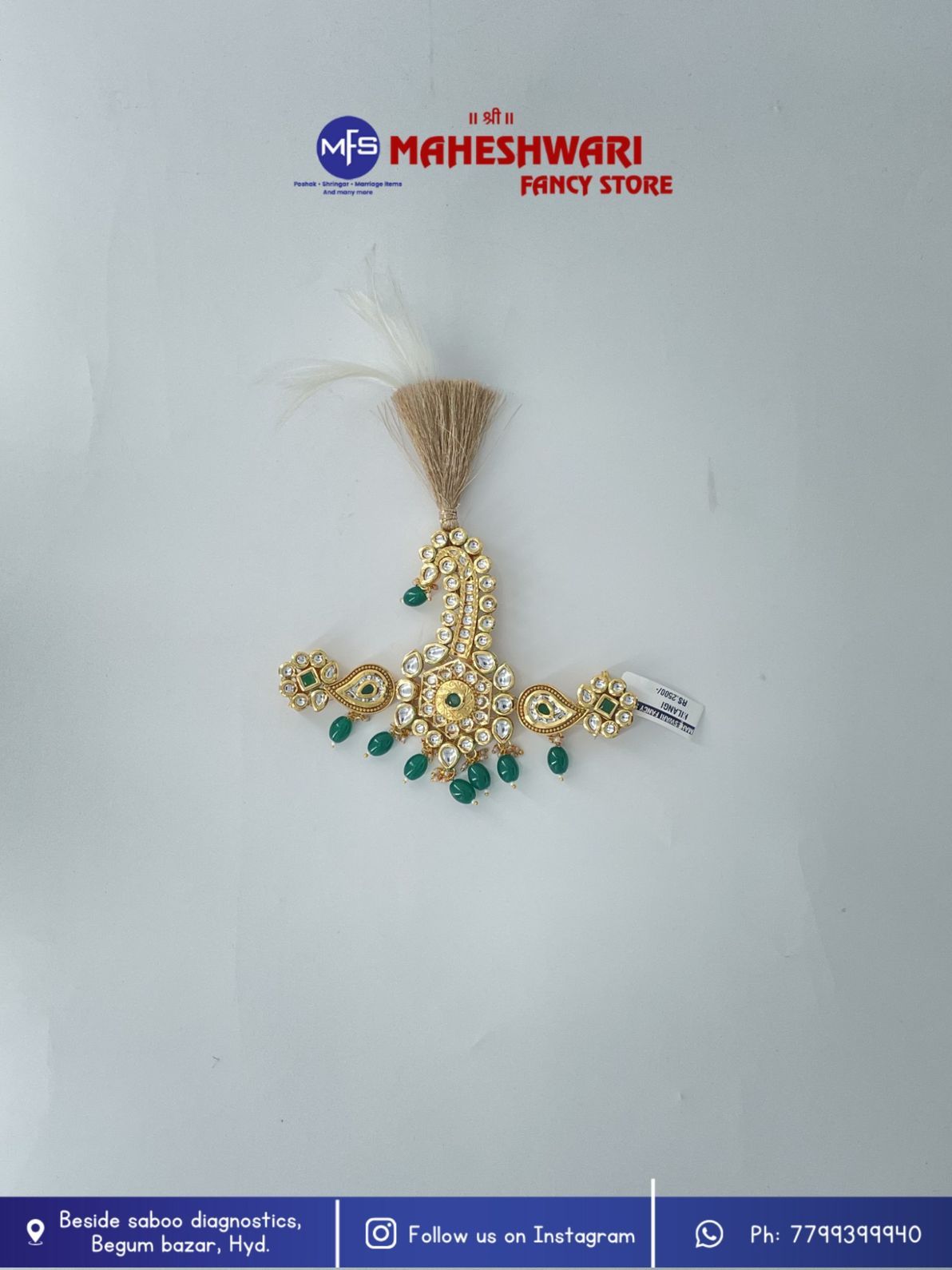 MFS Wedding Essentials - Gold and Green Moti Kilangi