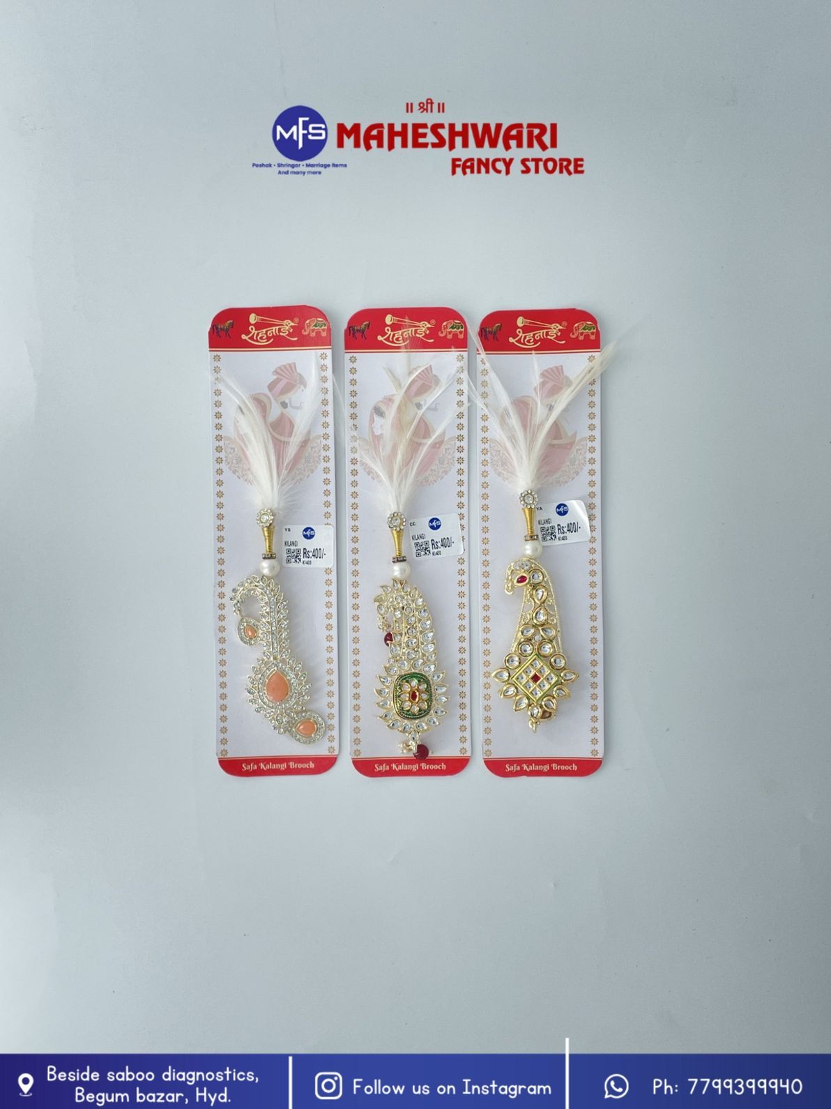 White and Golden Kundan Kilangi