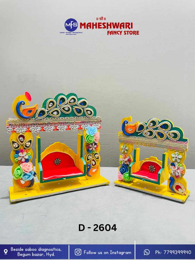 Handcrafted peacock jhula
