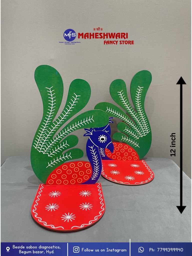 Peacock Cutout With Lamp Stand