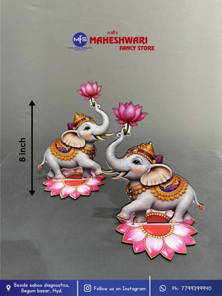 Maheshwari Fancy Store - Lotus Elephant Cutouts