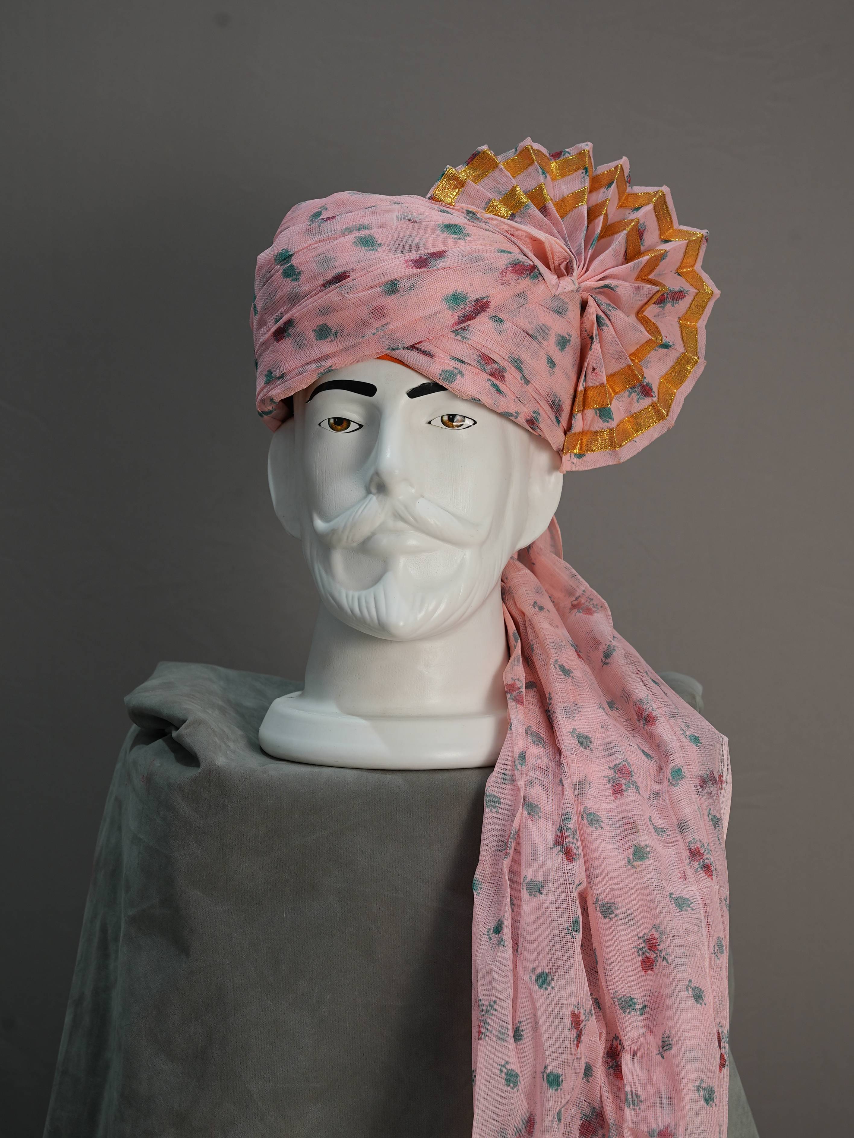 Light Pink Makhi Turra Pagdi