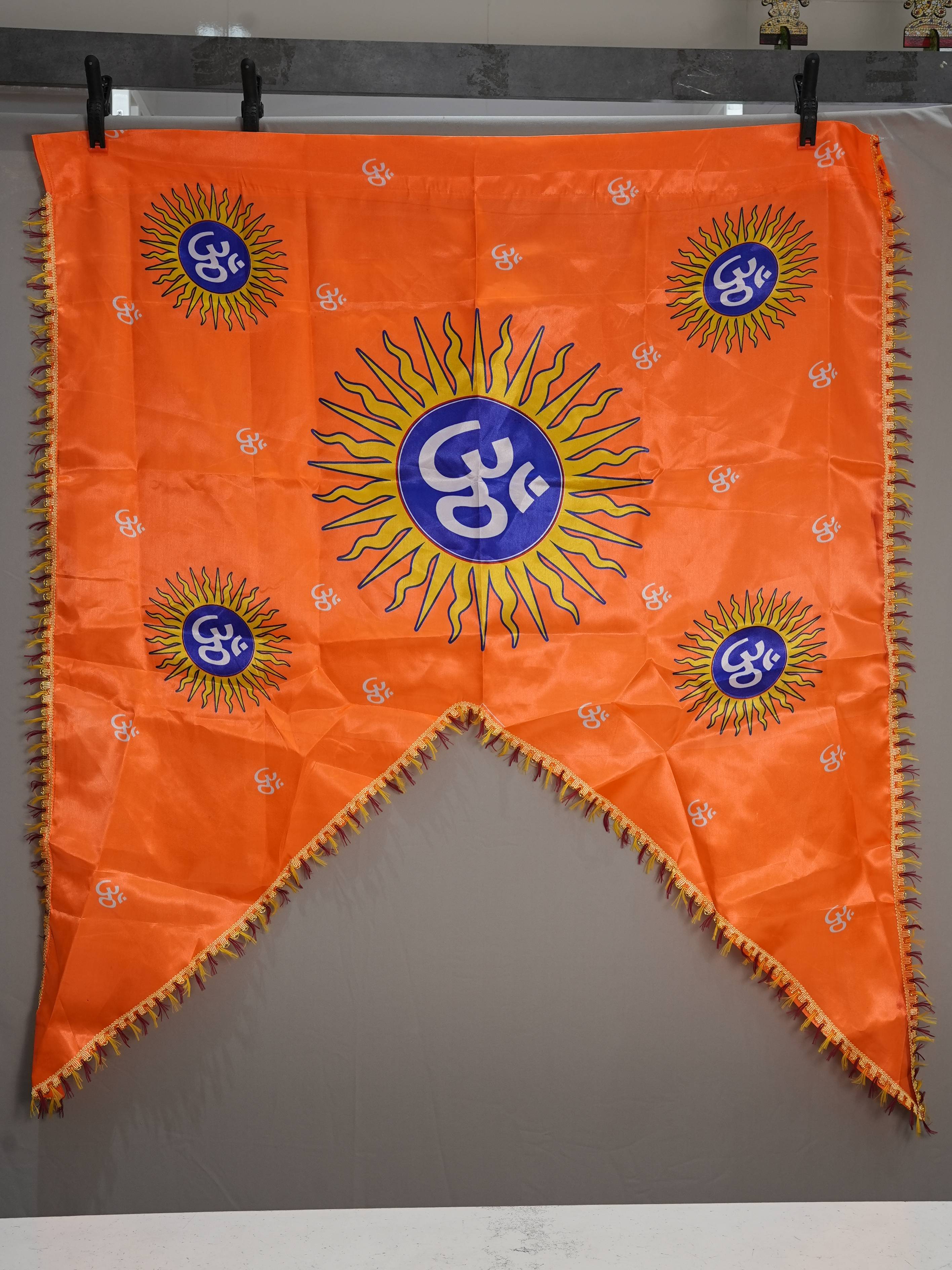 Maheshwari Fancy Store - Om Orange Colour Jhanda 60x90 Inc
