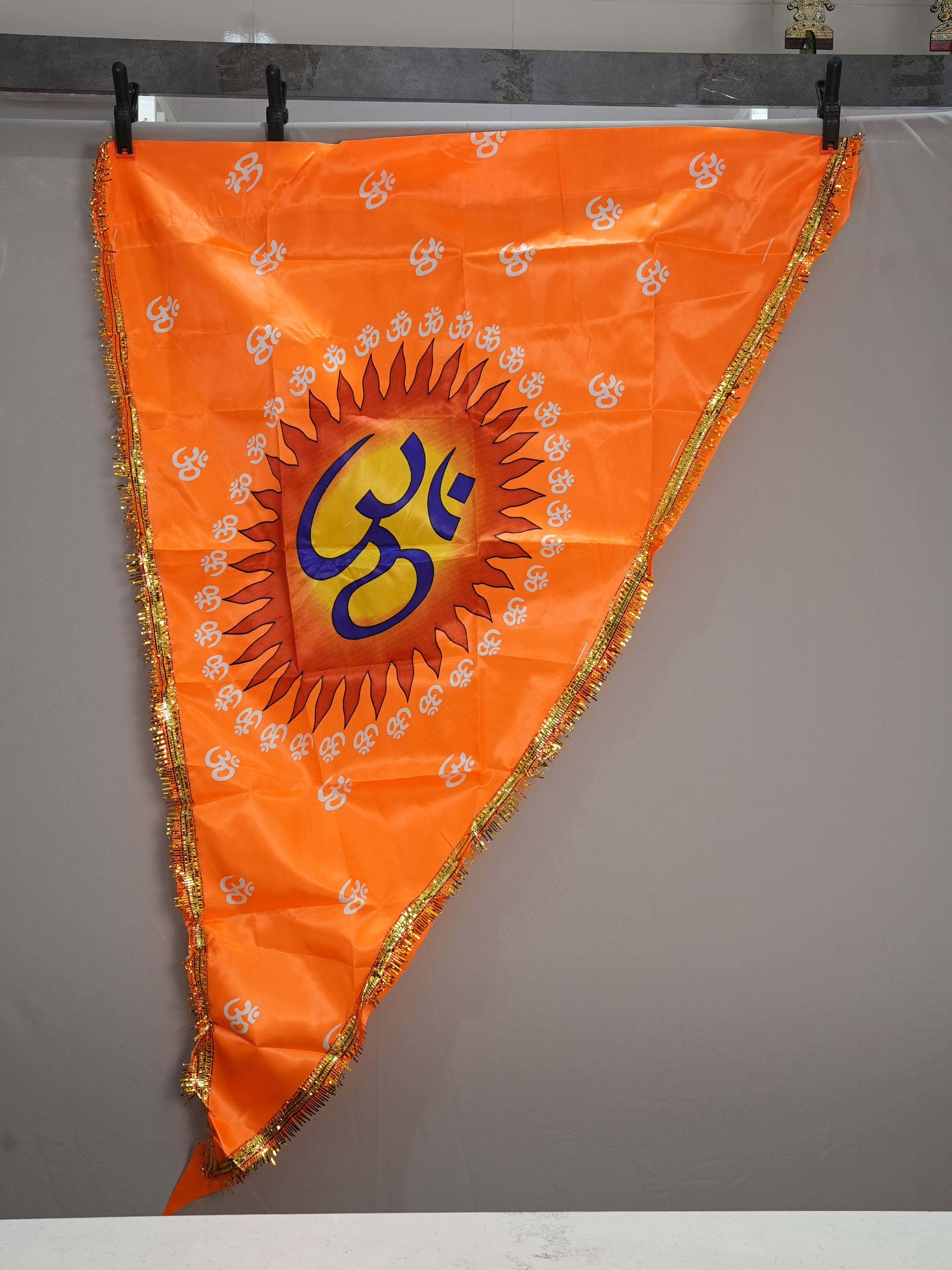 Maheshwari Fancy Store - Om Orange Colour Jhanda 40x60 Inc