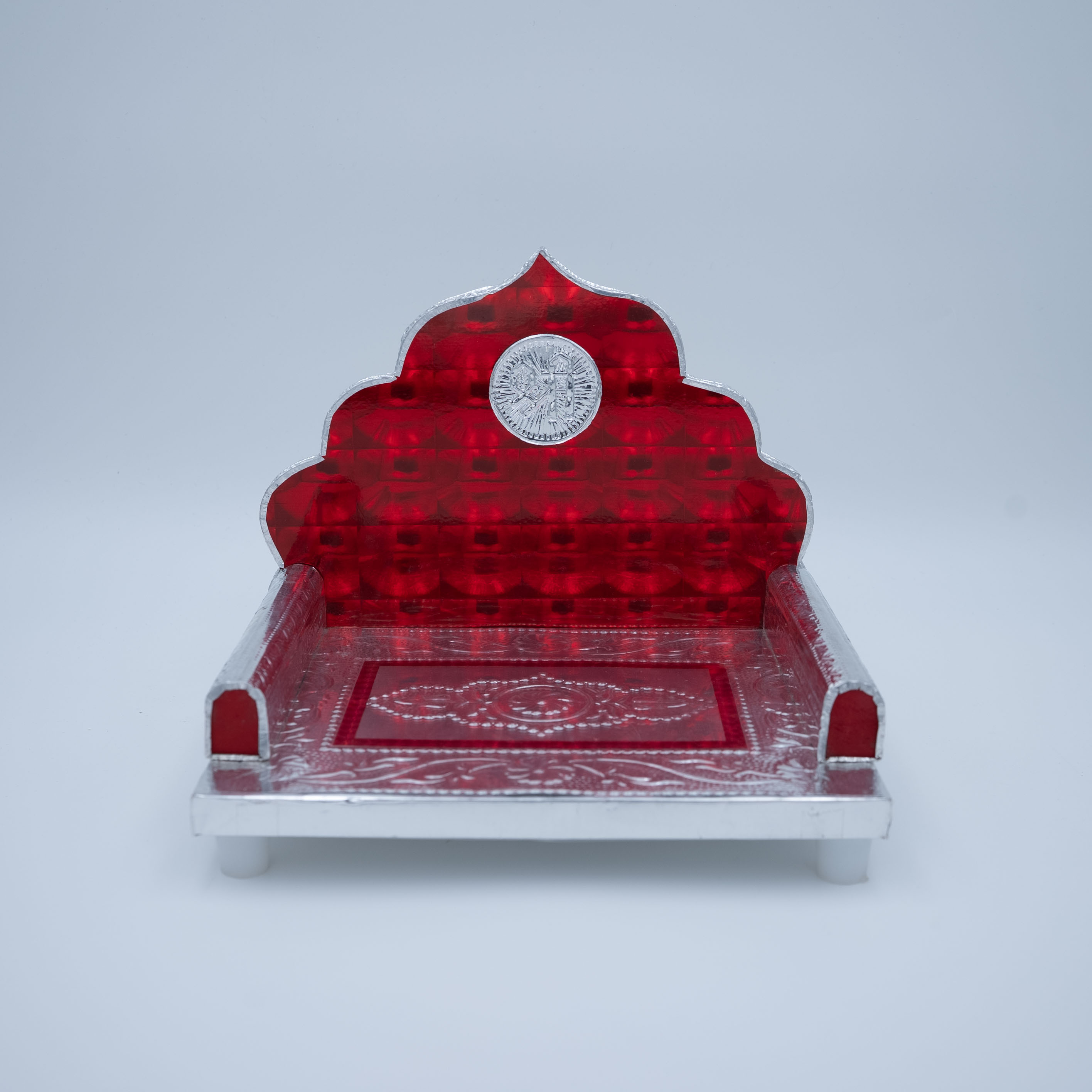 Maheshwari Fancy Store - Singhasan Silver Red
