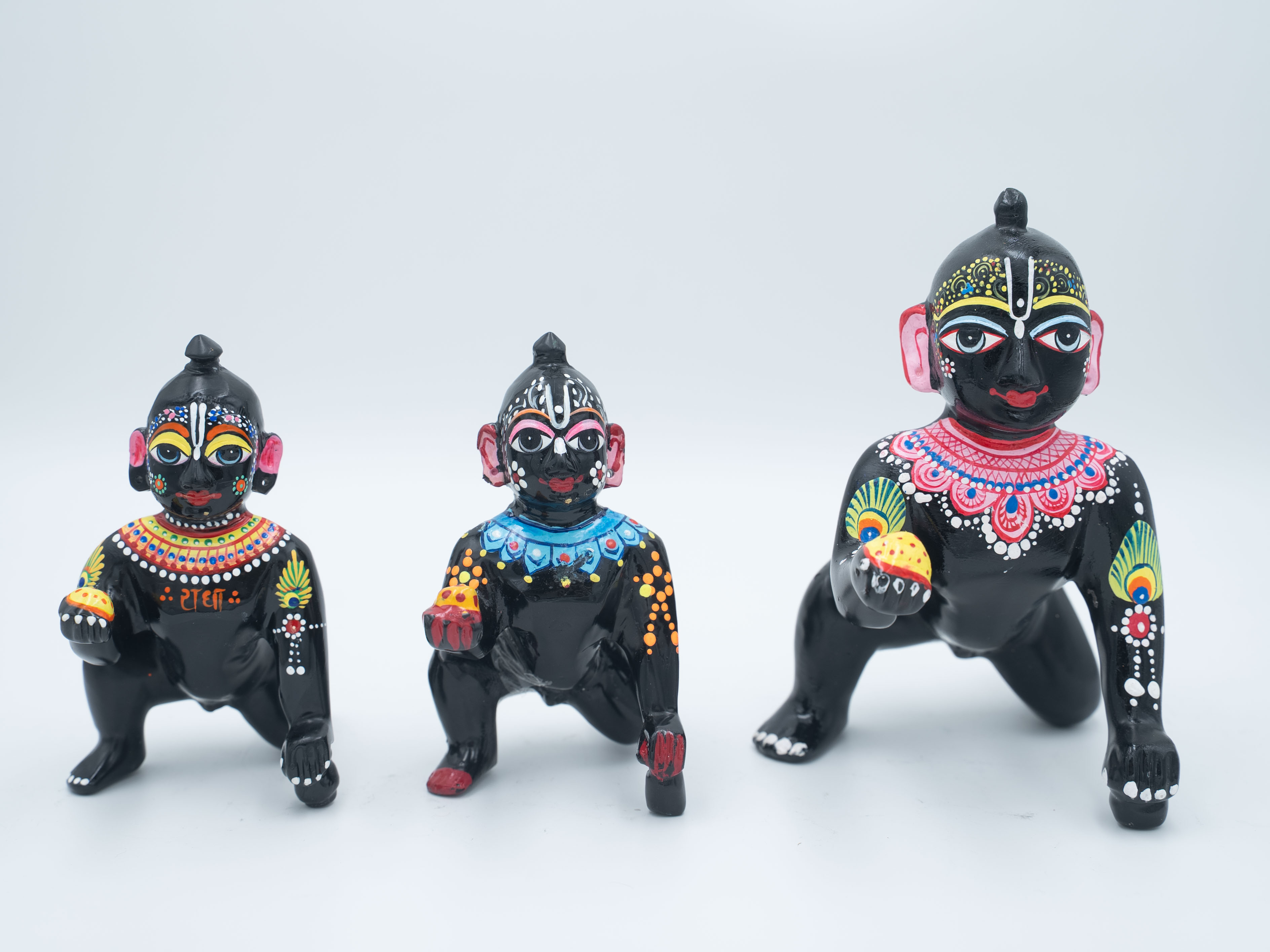 Maheshwari Fancy Store - Laddu Gopal Brass Black Painting