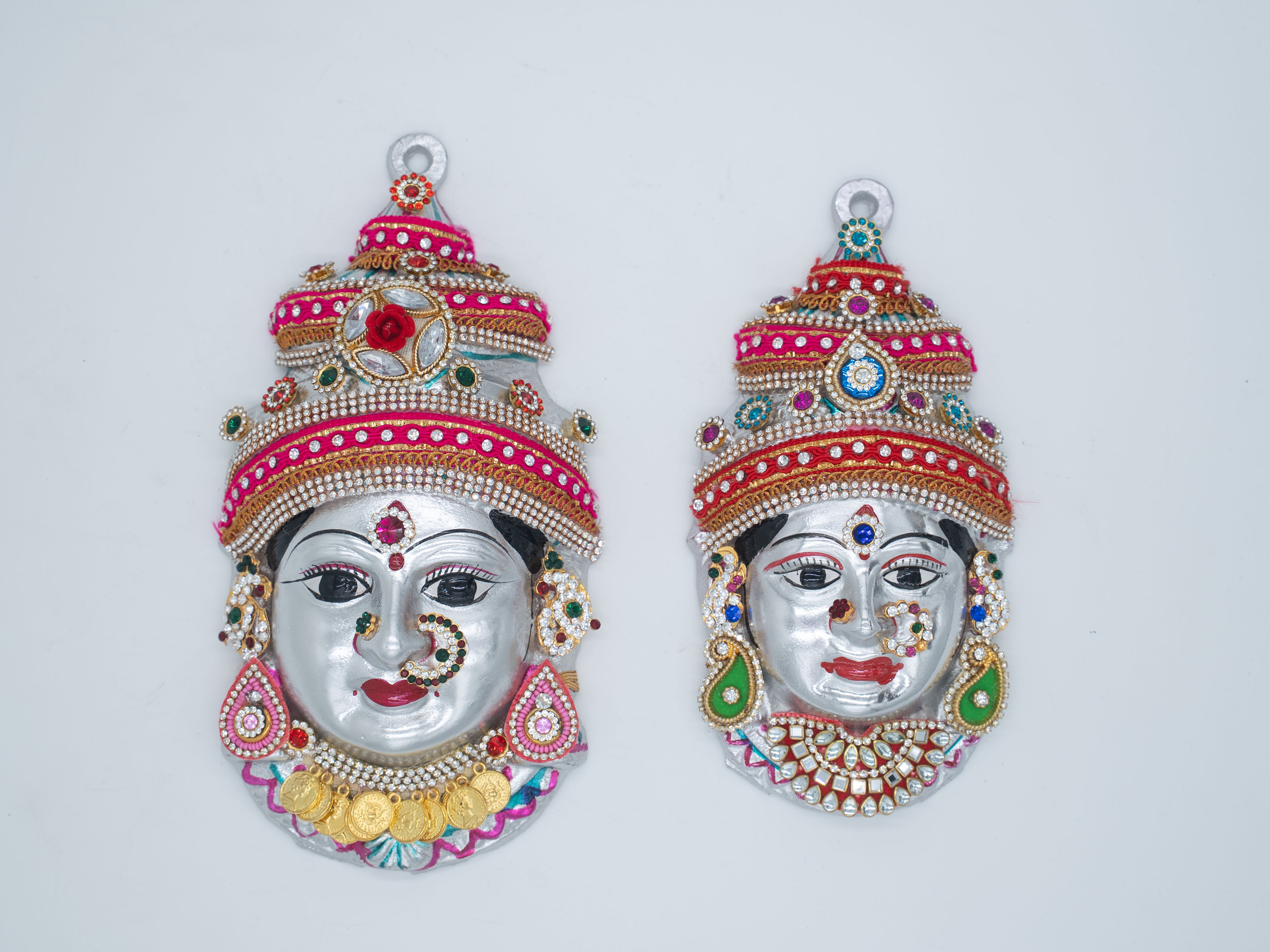 Maheshwari Fancy Store - Varalakshmi Silver Metal Decoration Face