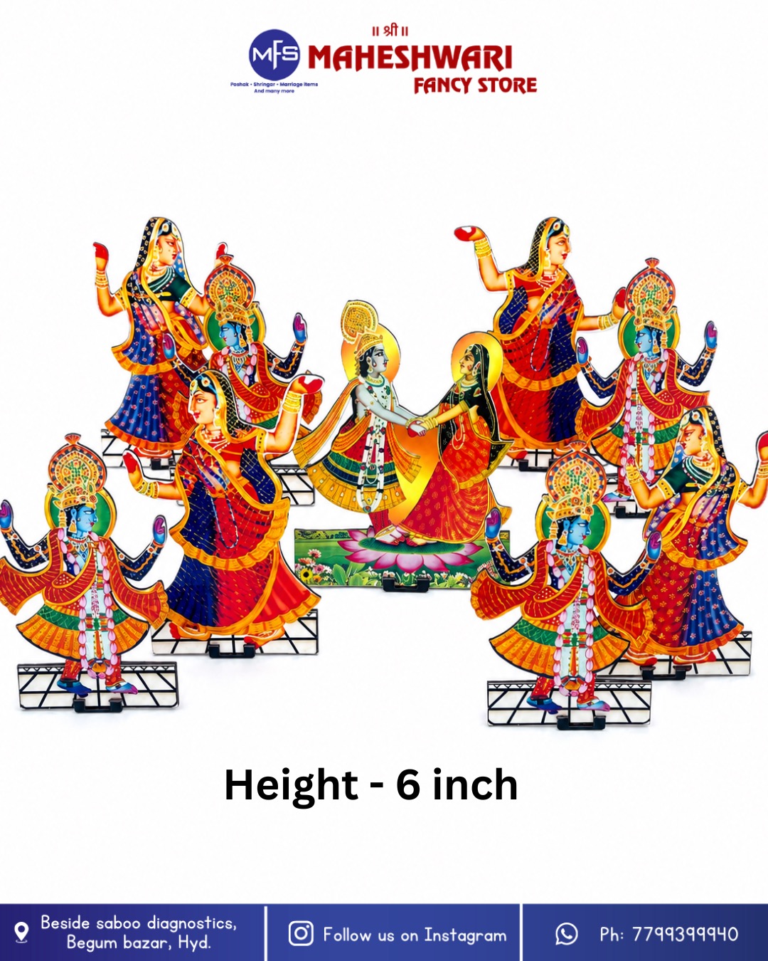 Colorful Raasleela Cutout