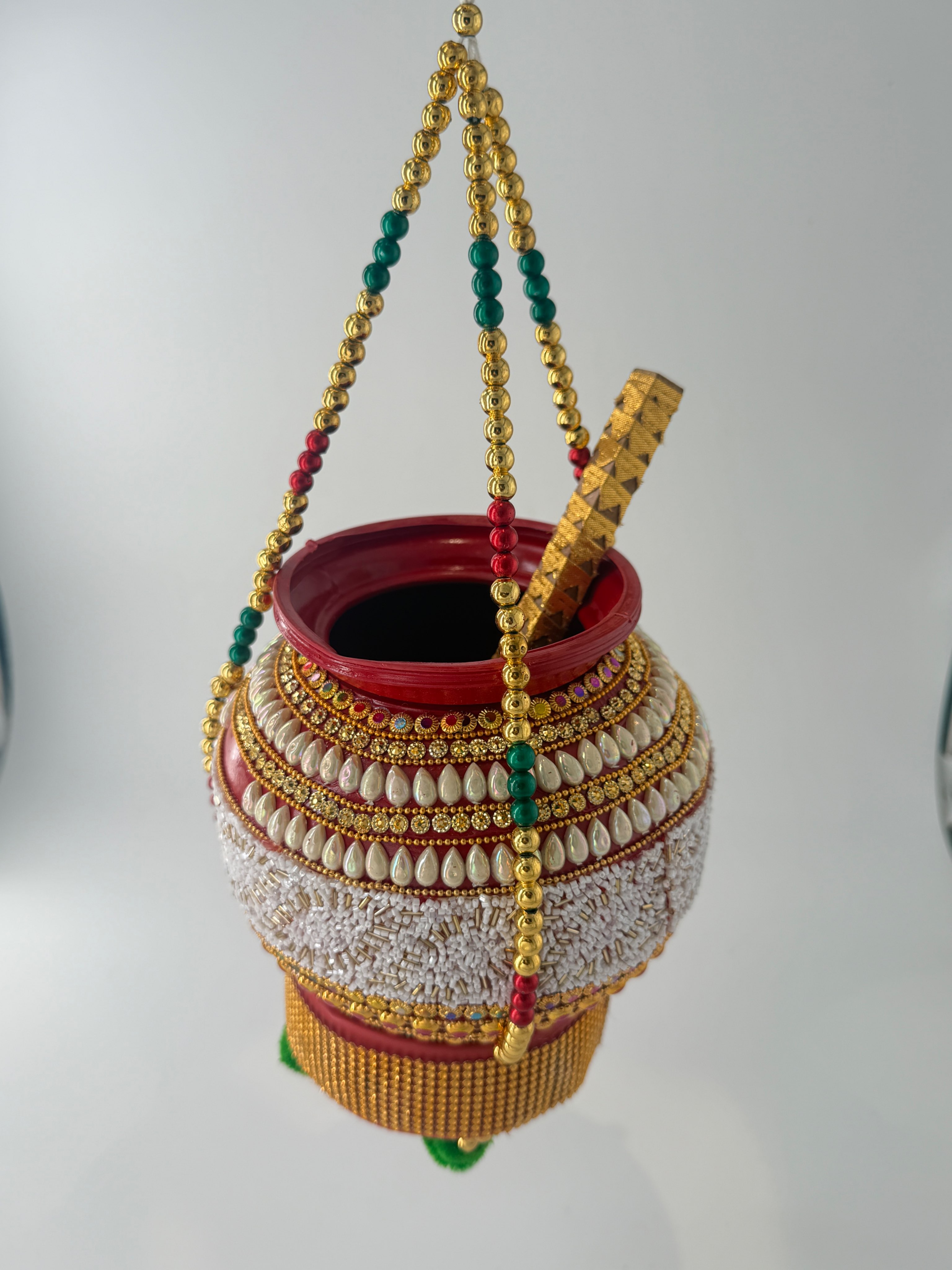 Decorative Moti Kundan Makhan Handi