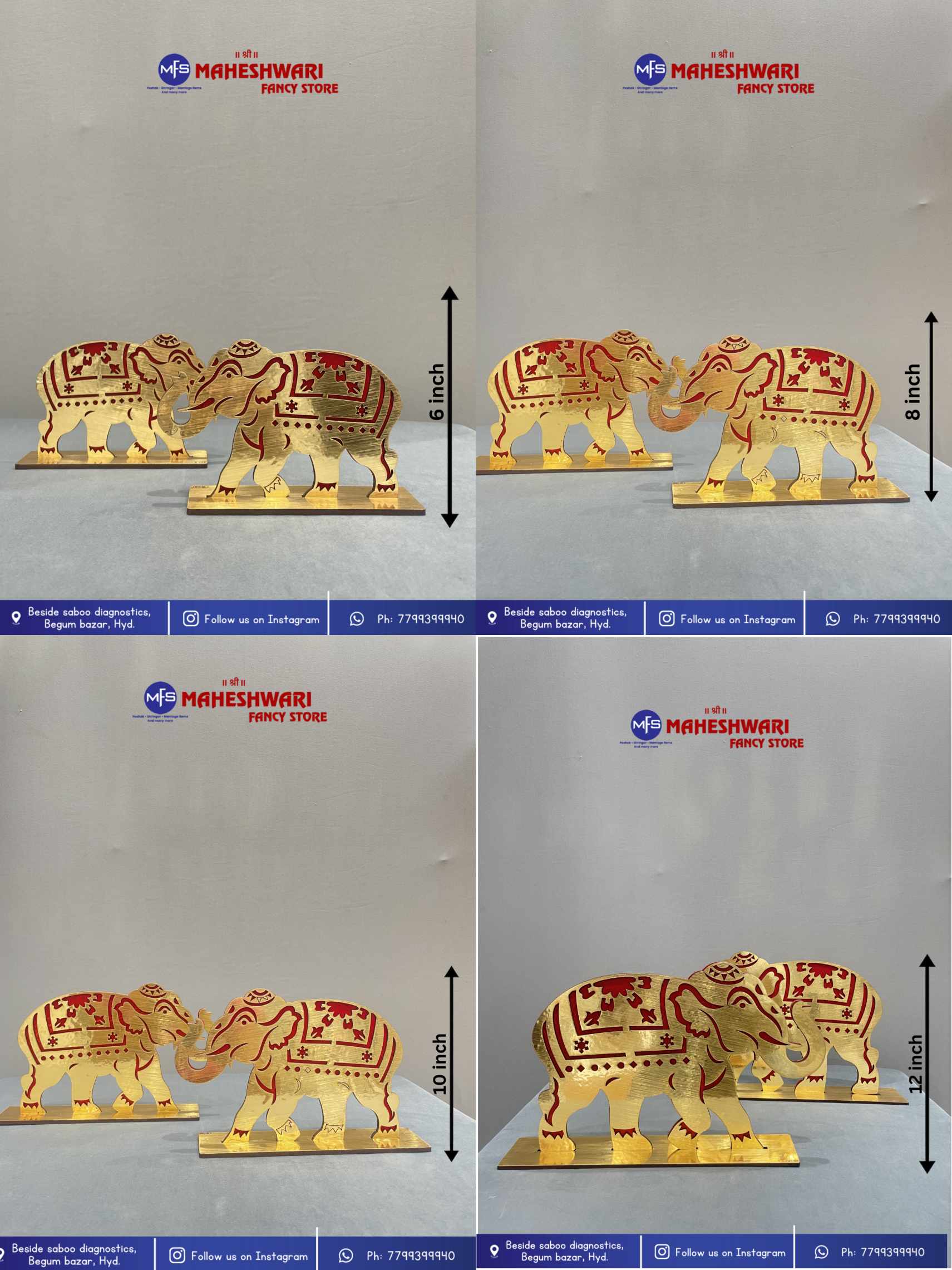 Golden Elephant Cutout
