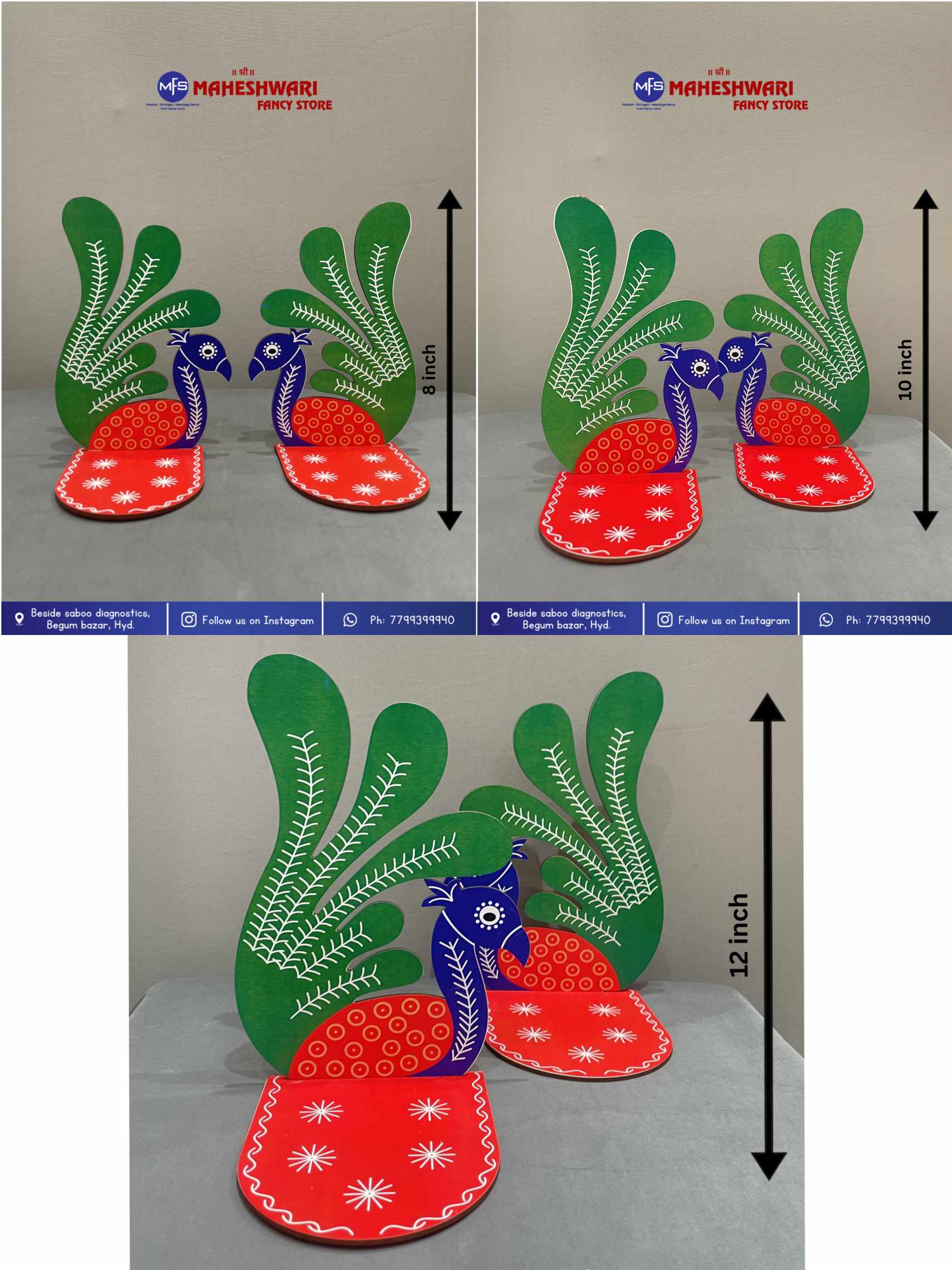 Peacock Cutout With Lamp Stand