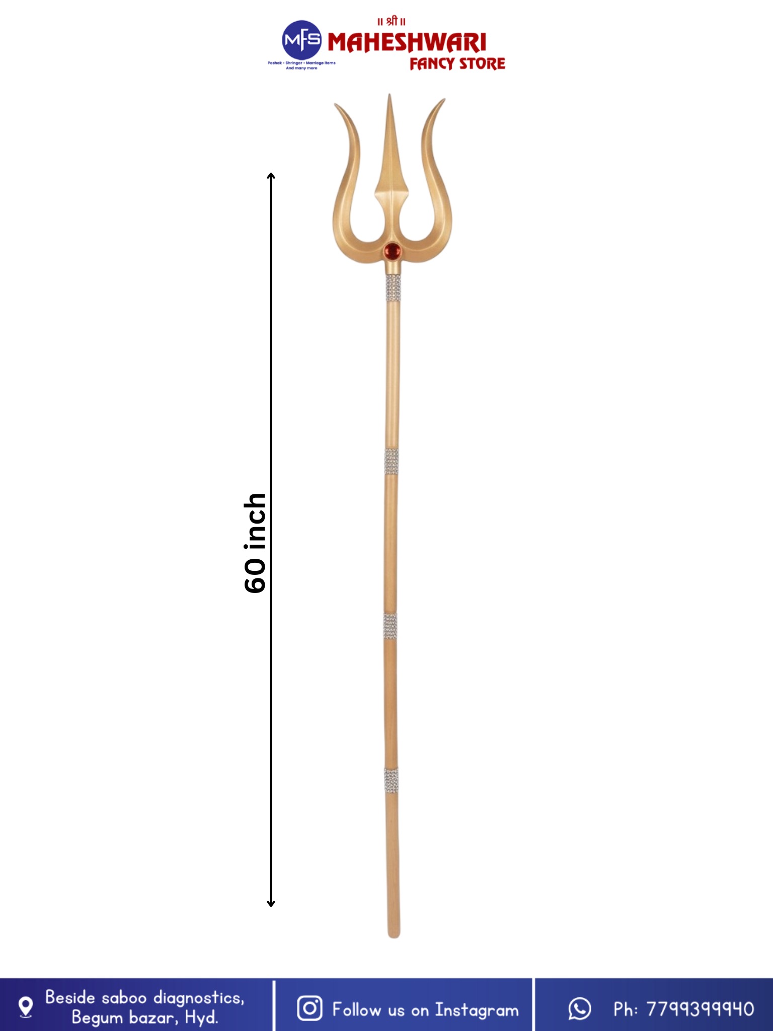 Maheshwari Fancy Store - Golden Trishul