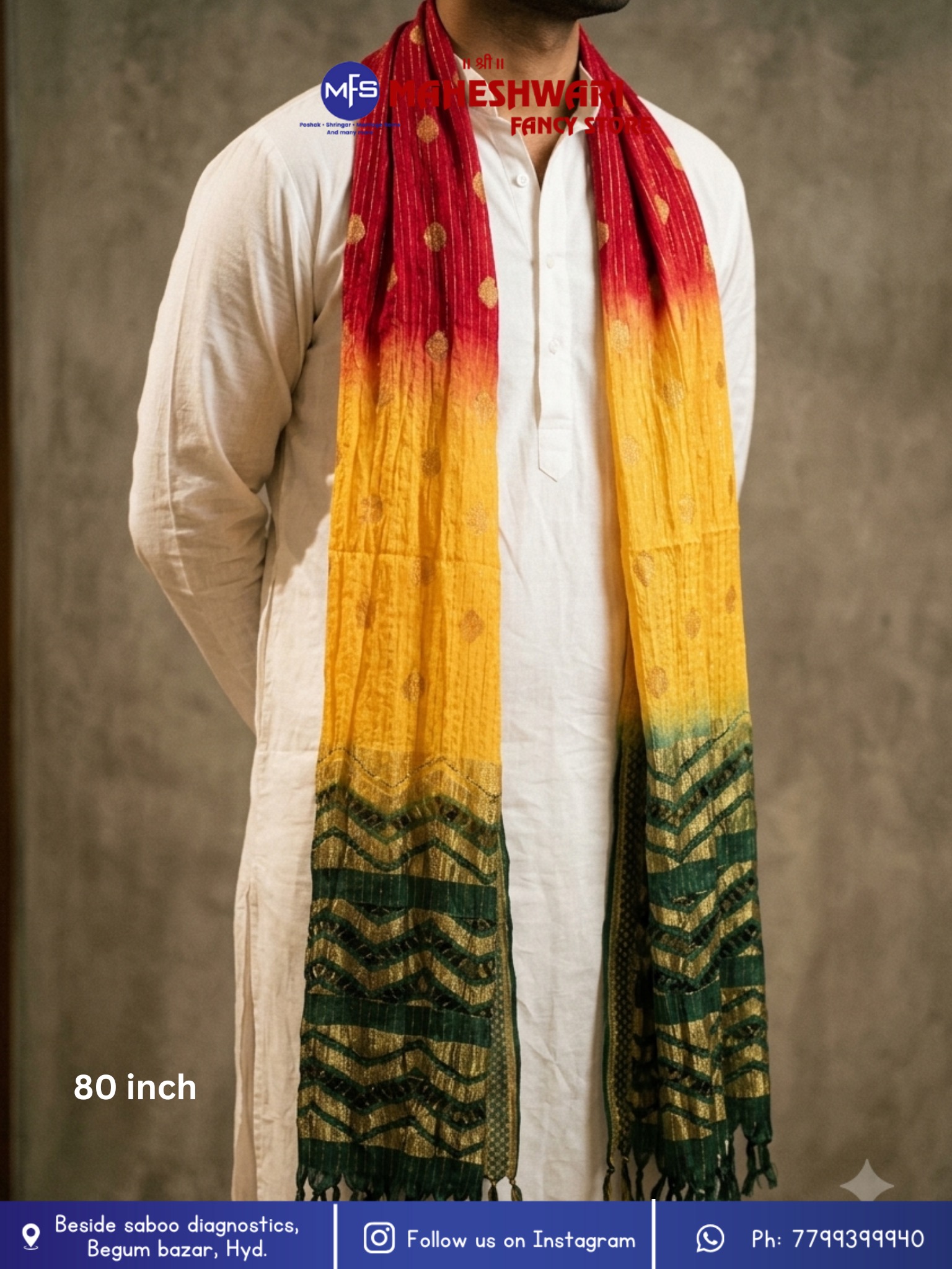 Multicolor Mata Ji Duppata