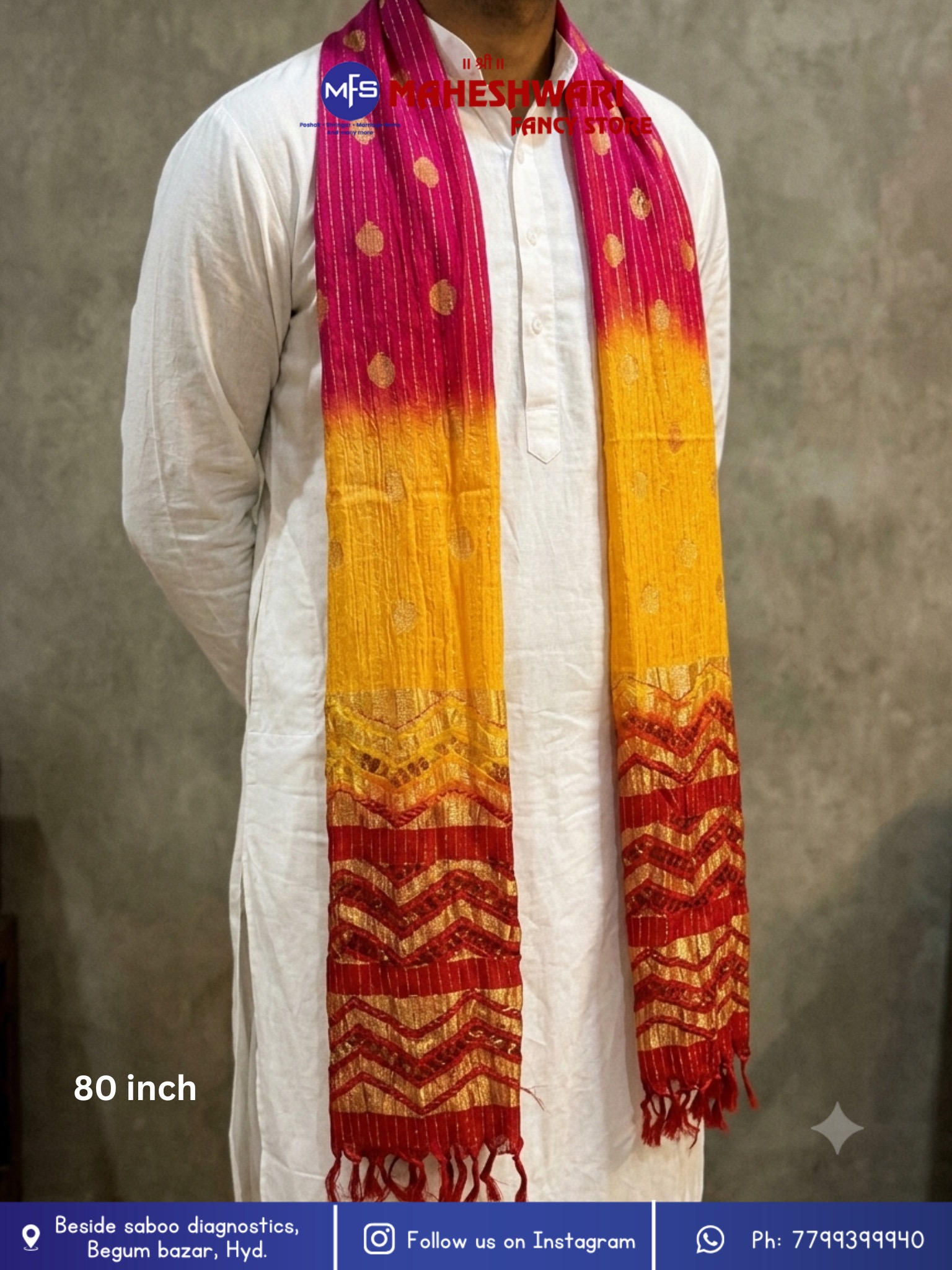 Multicolor Mata Ji Duppata
