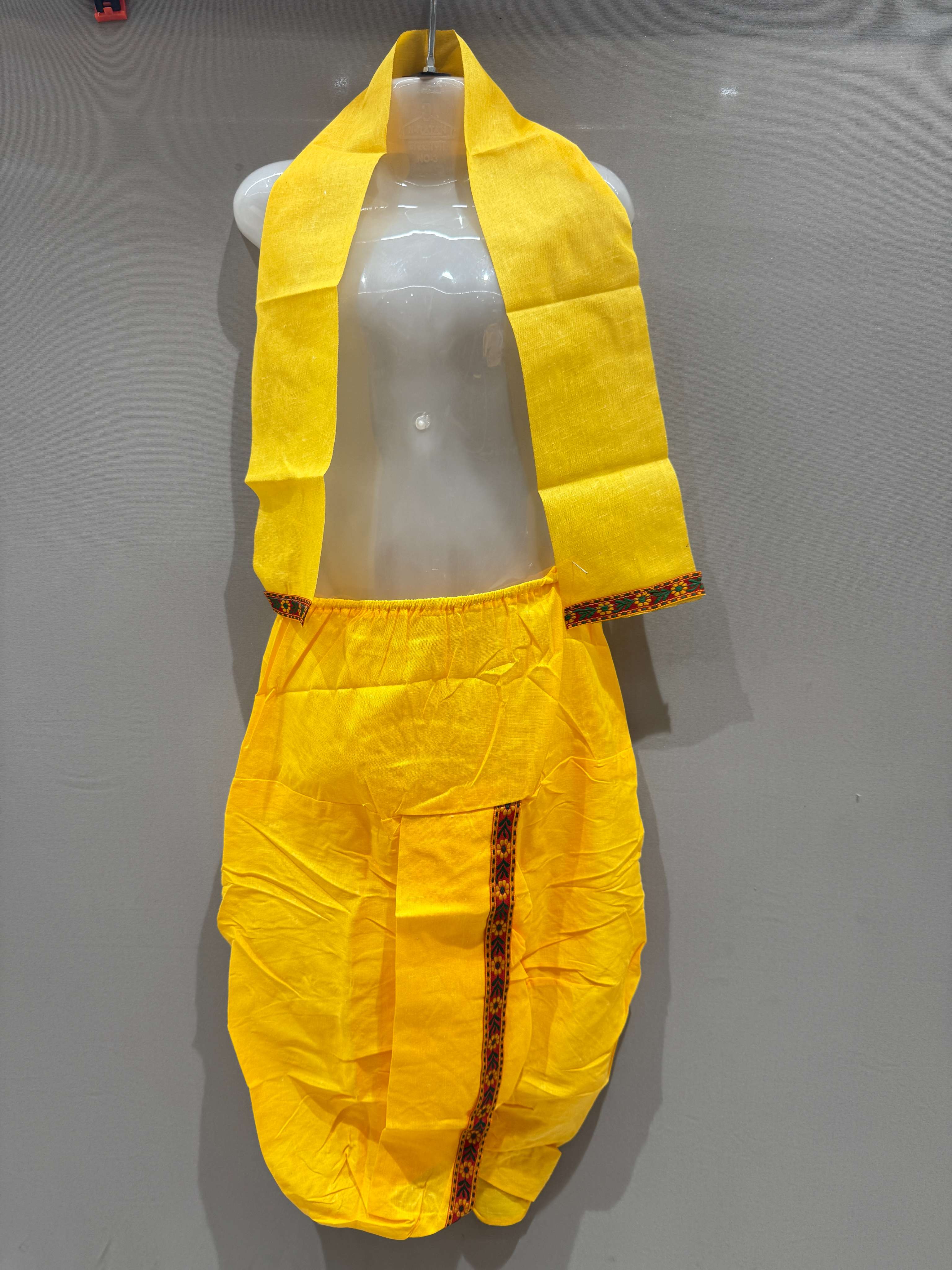 Yellow Krishna Dhoti for Kids