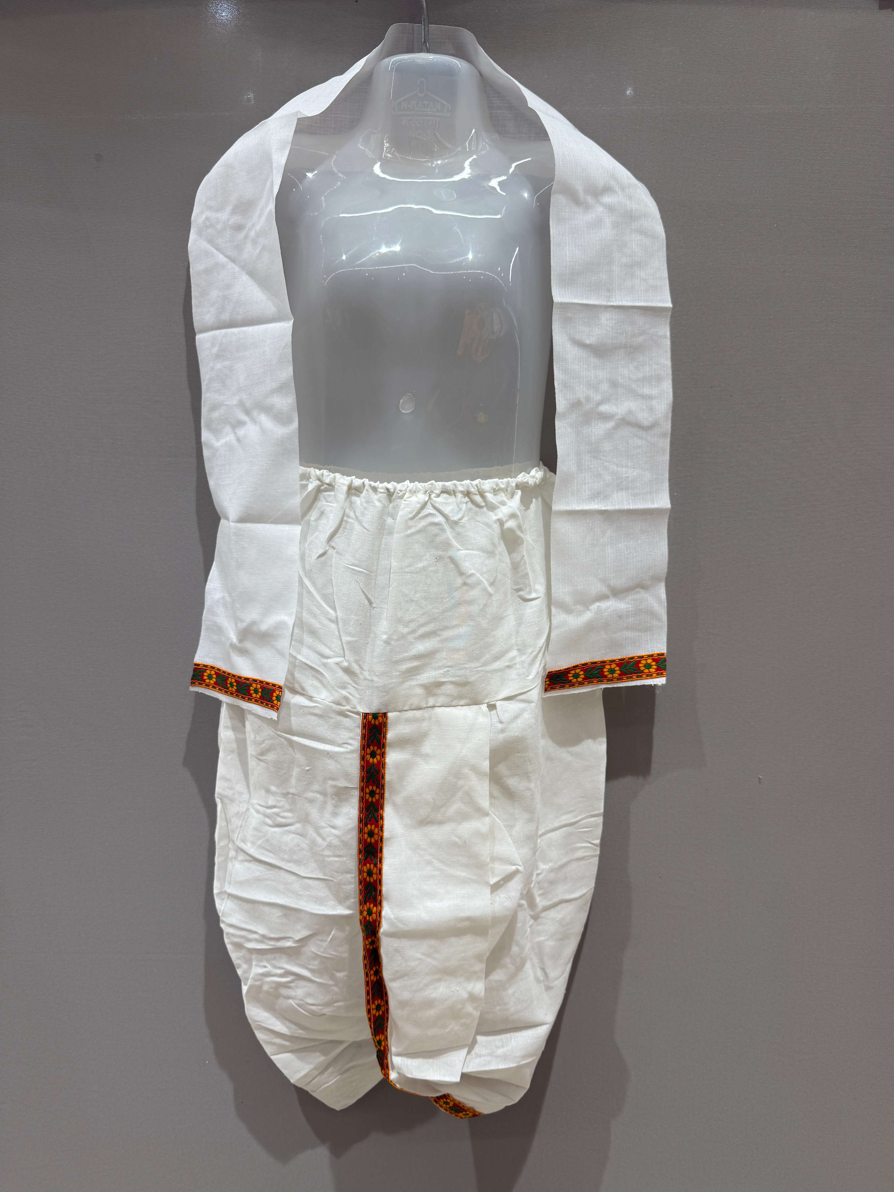 White Krishna Dhoti for Kids