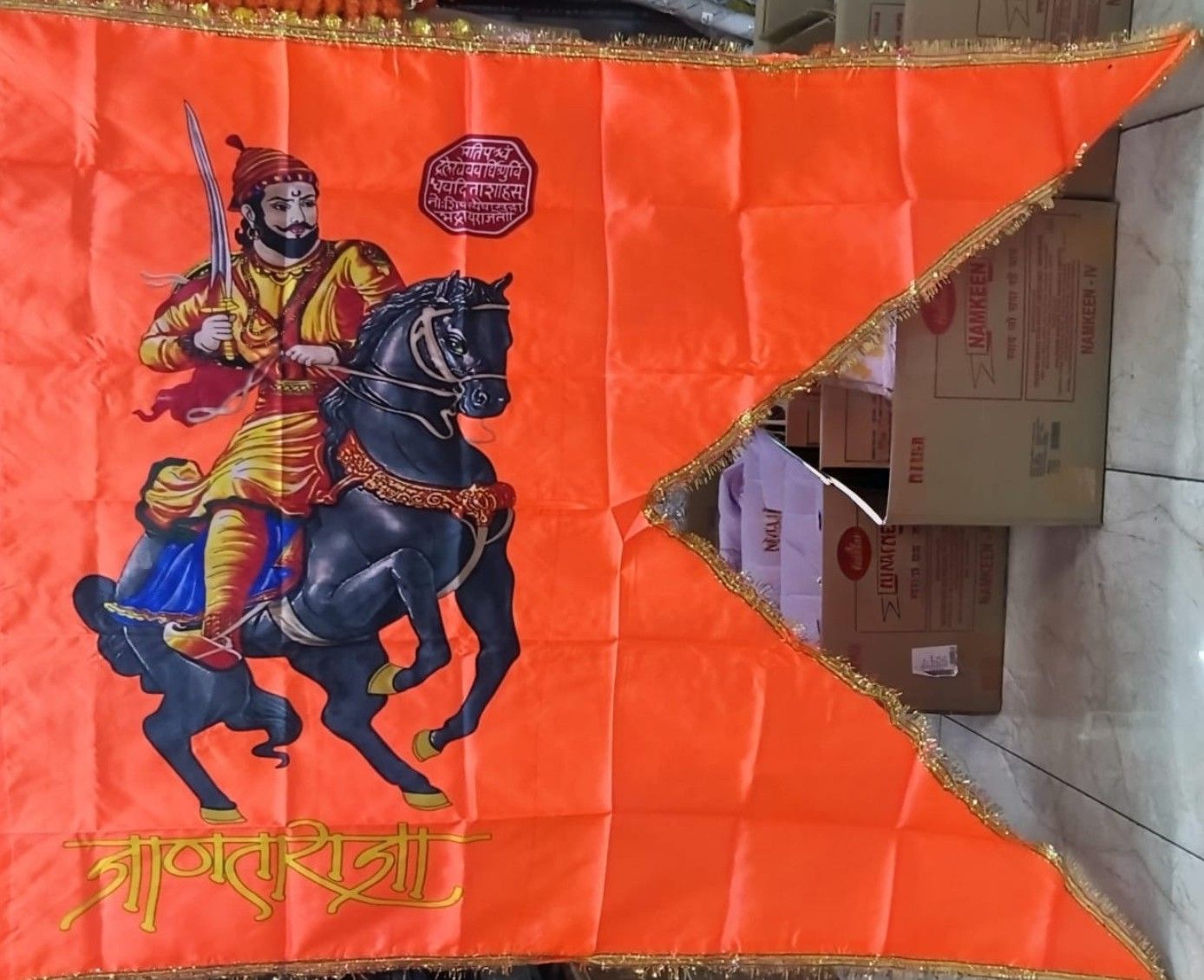 Maheshwari Fancy Store - Shivaji Maharaj Horse Jhanda 60×90