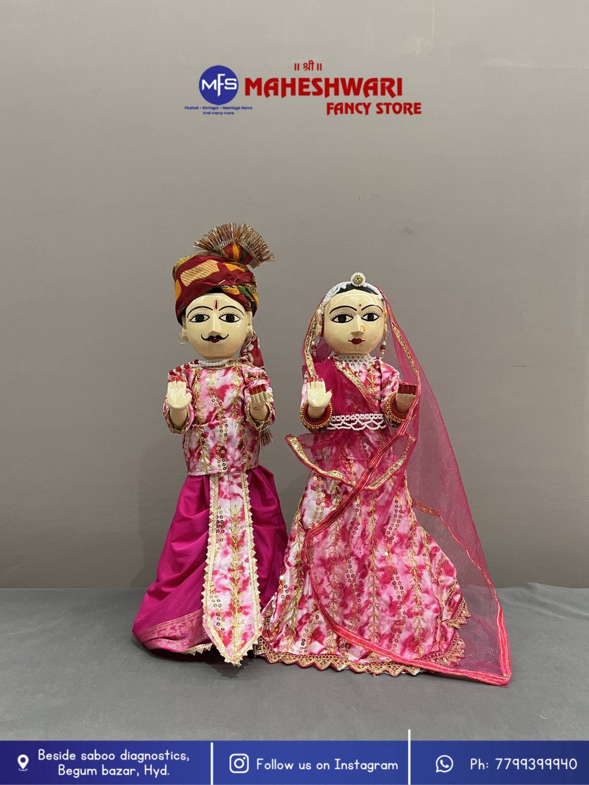 Pink Gangaur Set 18 Inch