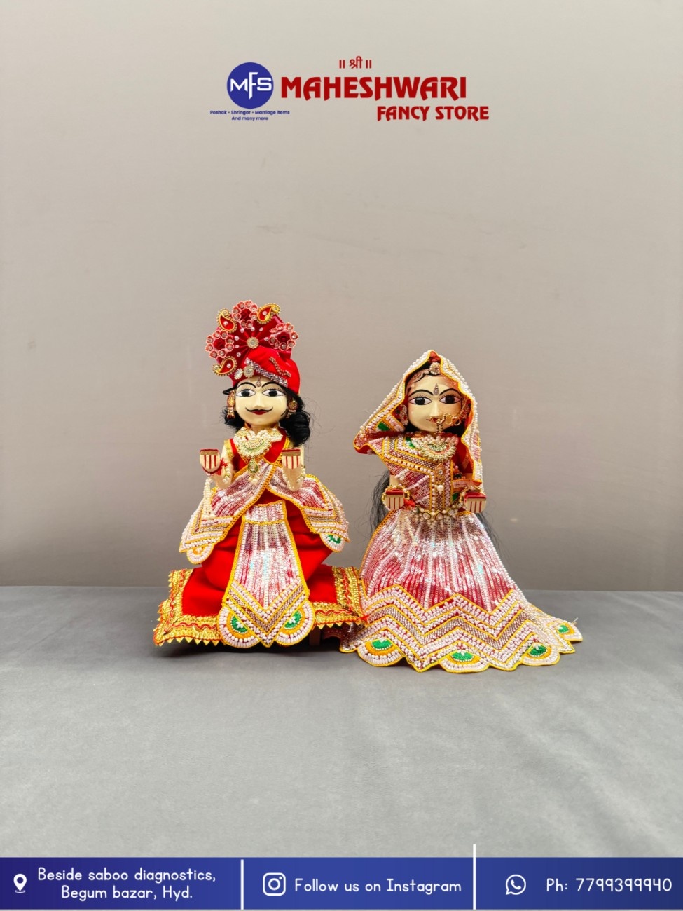 Maheshwari Fancy Store - Fancy Multicolour Decorated 12 Inch