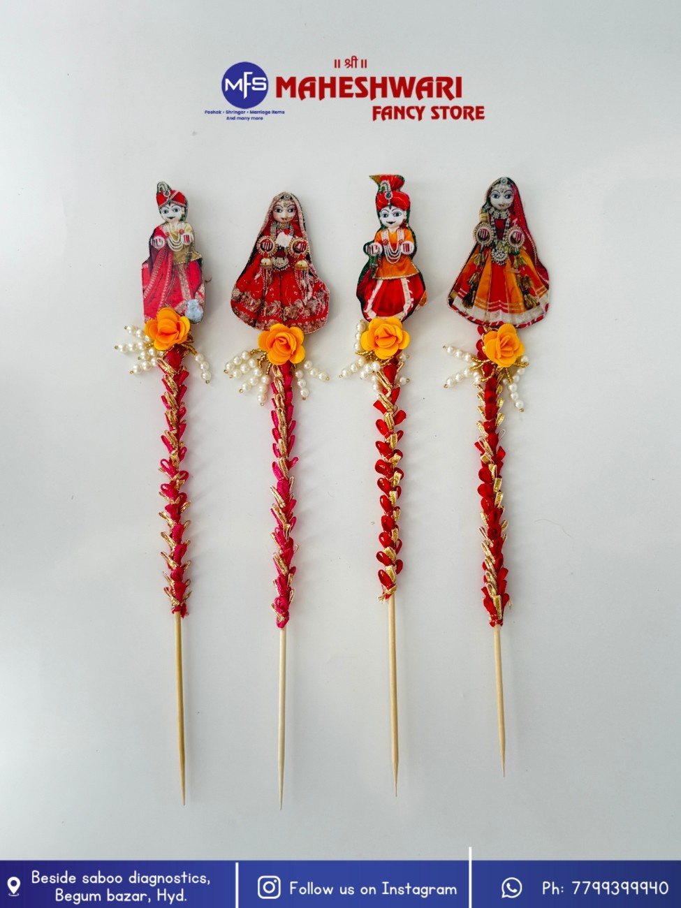 Maheshwari Fancy Store - Fancy Gangaur Set Stick