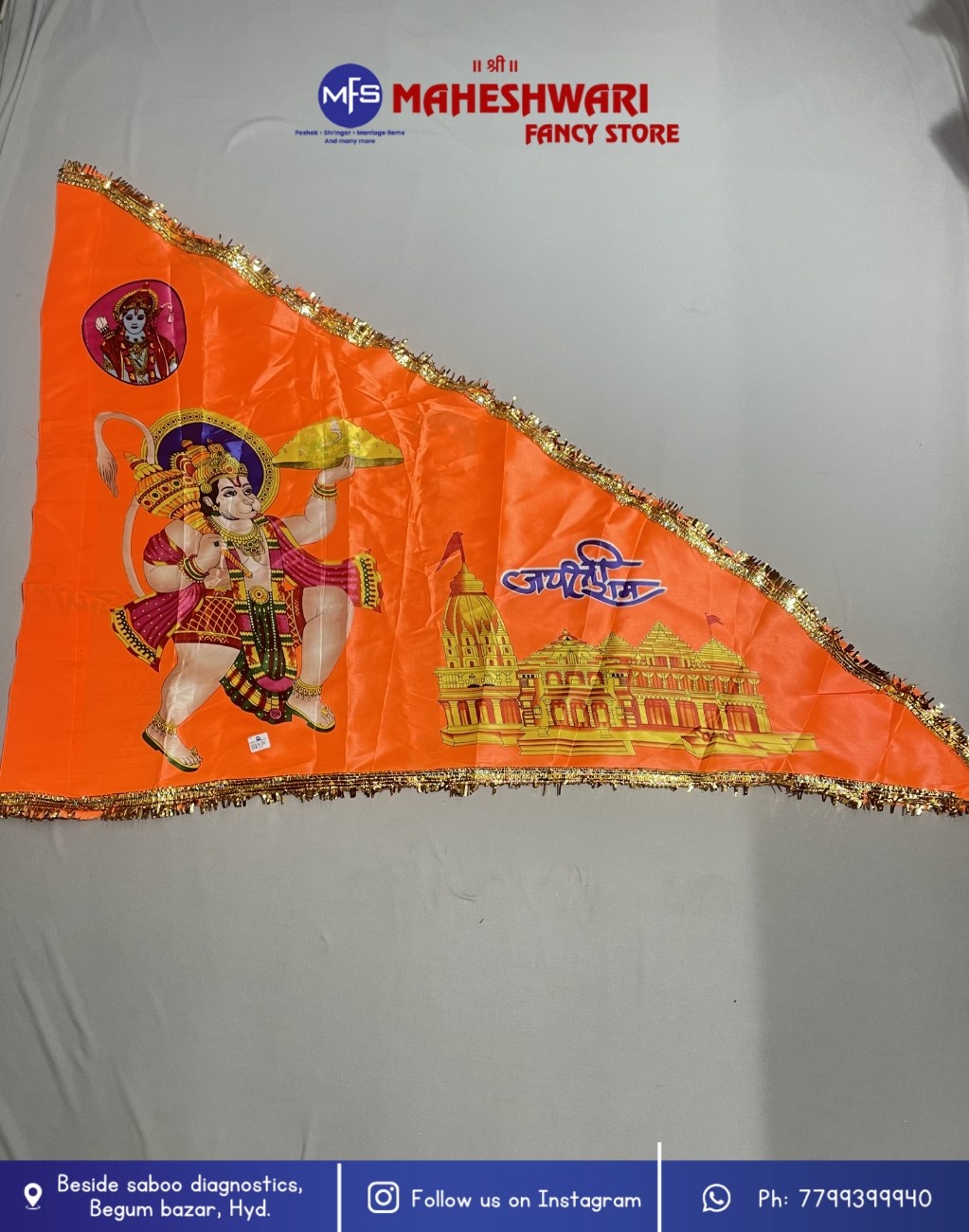 Maheshwari Fancy Store - Flying Hanuman Jhanda 3 no