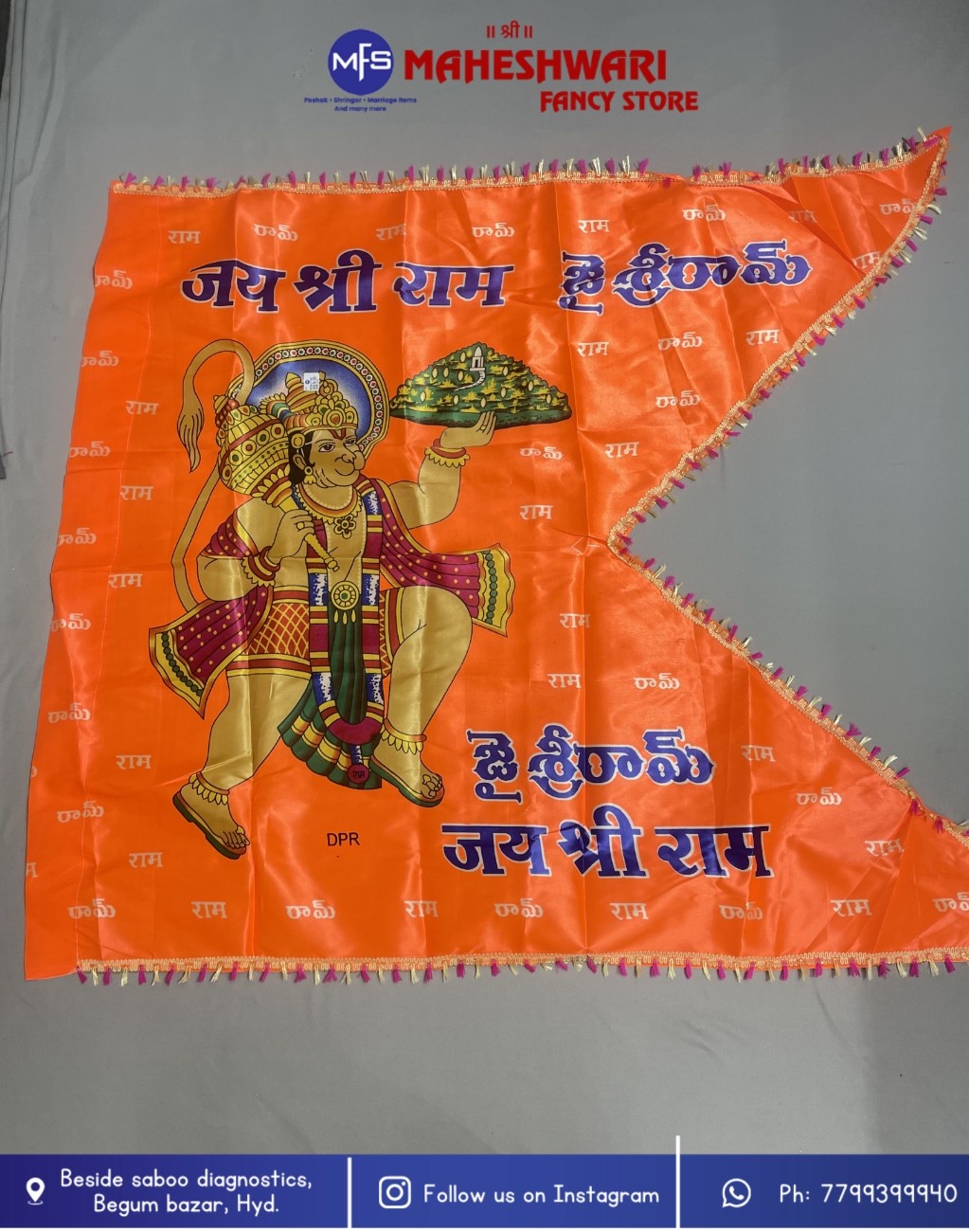 Maheshwari Fancy Store - Flying Hanuman Jhanda 40*60