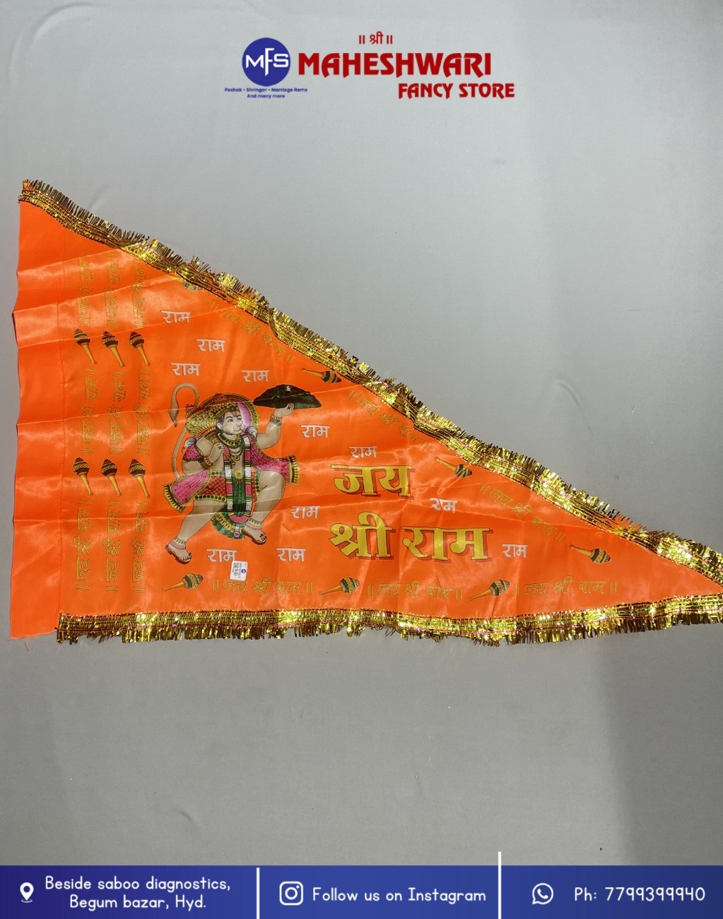 Maheshwari Fancy Store - Flying Hanuman Jhanda 2 no