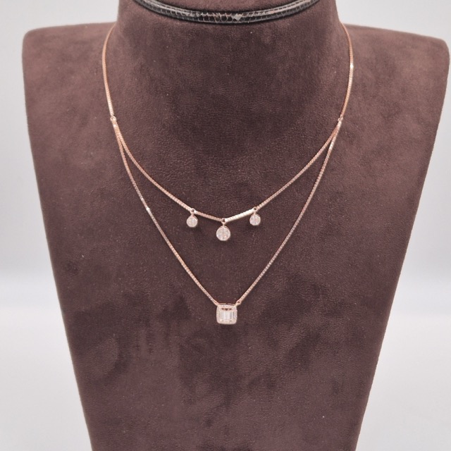 Shri Modi Jewellers - Elegant Layered Silver Pendant Necklace Set