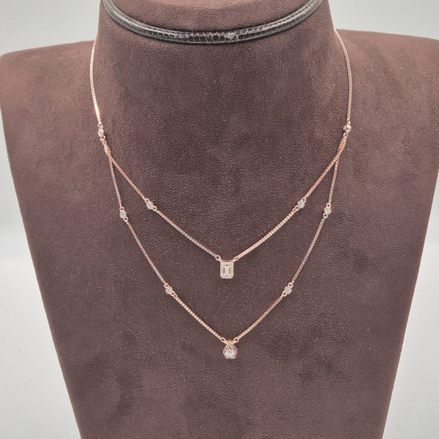 Drop Classic Silver Necklace Set