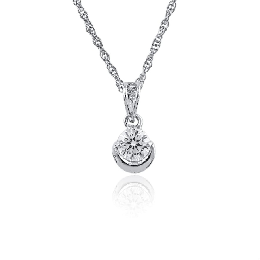 Shri Modi Jewellers - Star Halo Solitaire Pendant