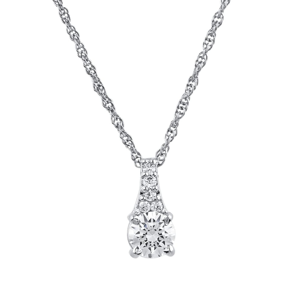 Shri Modi Jewellers - Emerald Cut Solitaire Pendant
