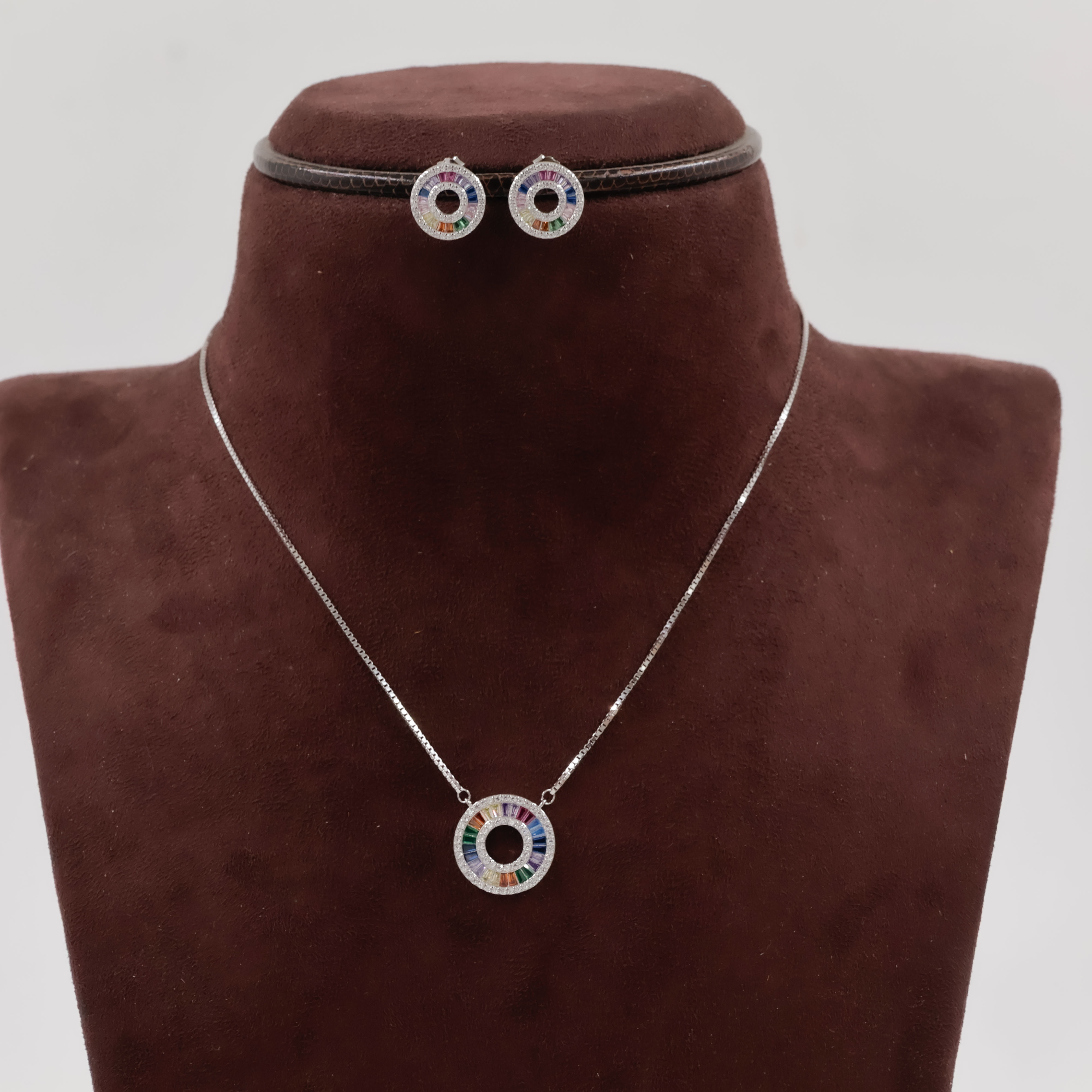 92.5 Silver Necklace Set - 