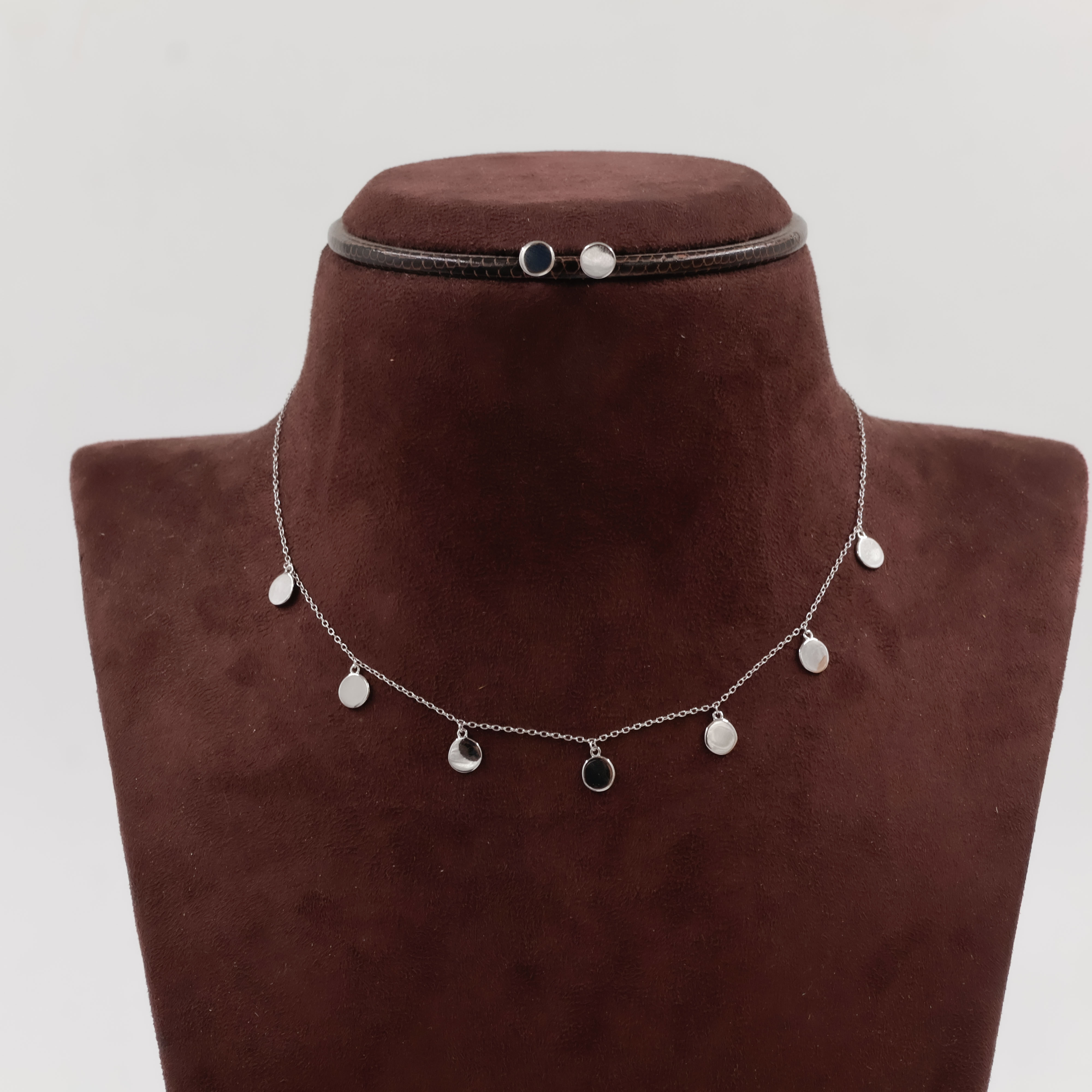 92.5 Silver Necklace Set - 
