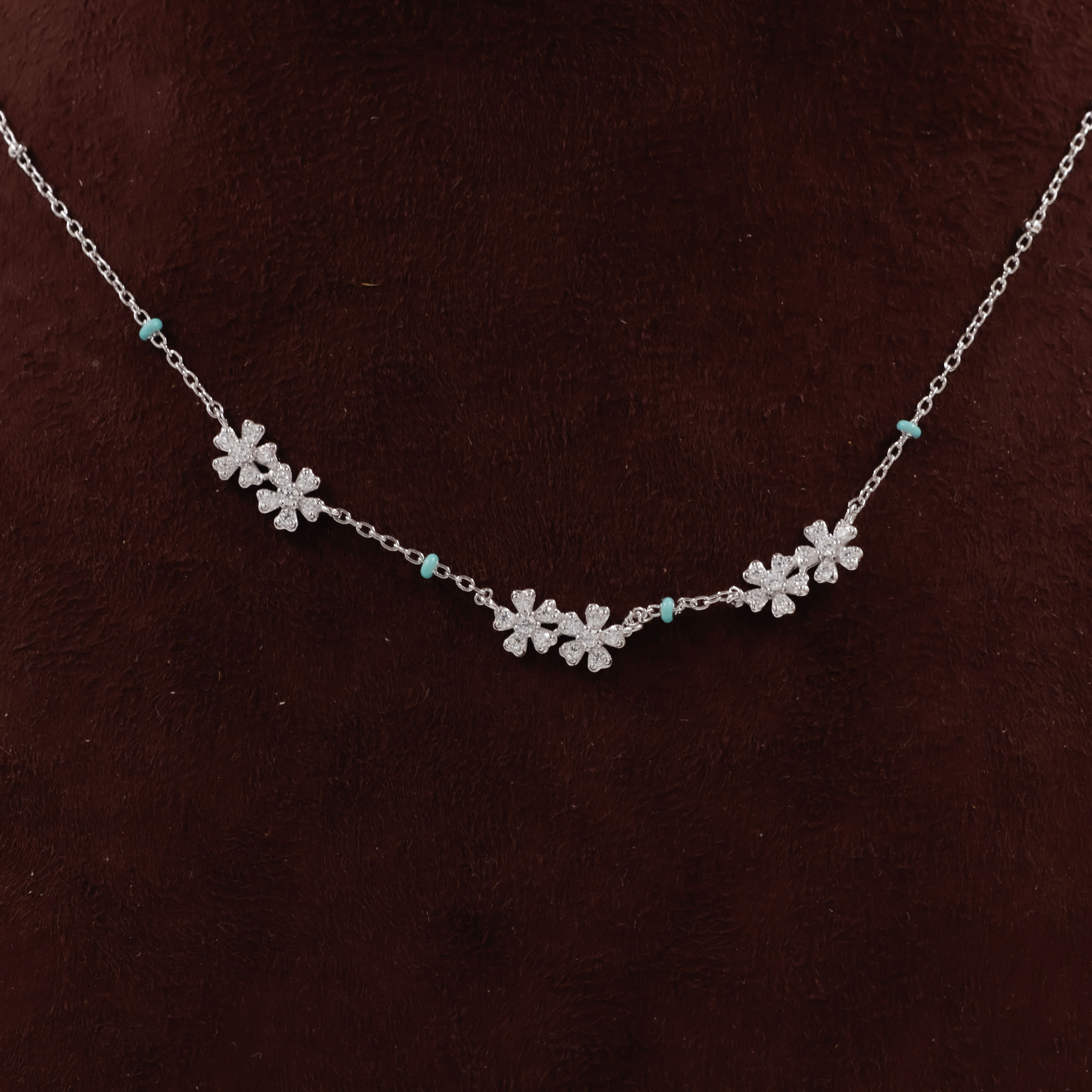 92.5 Silver Necklace Set - 