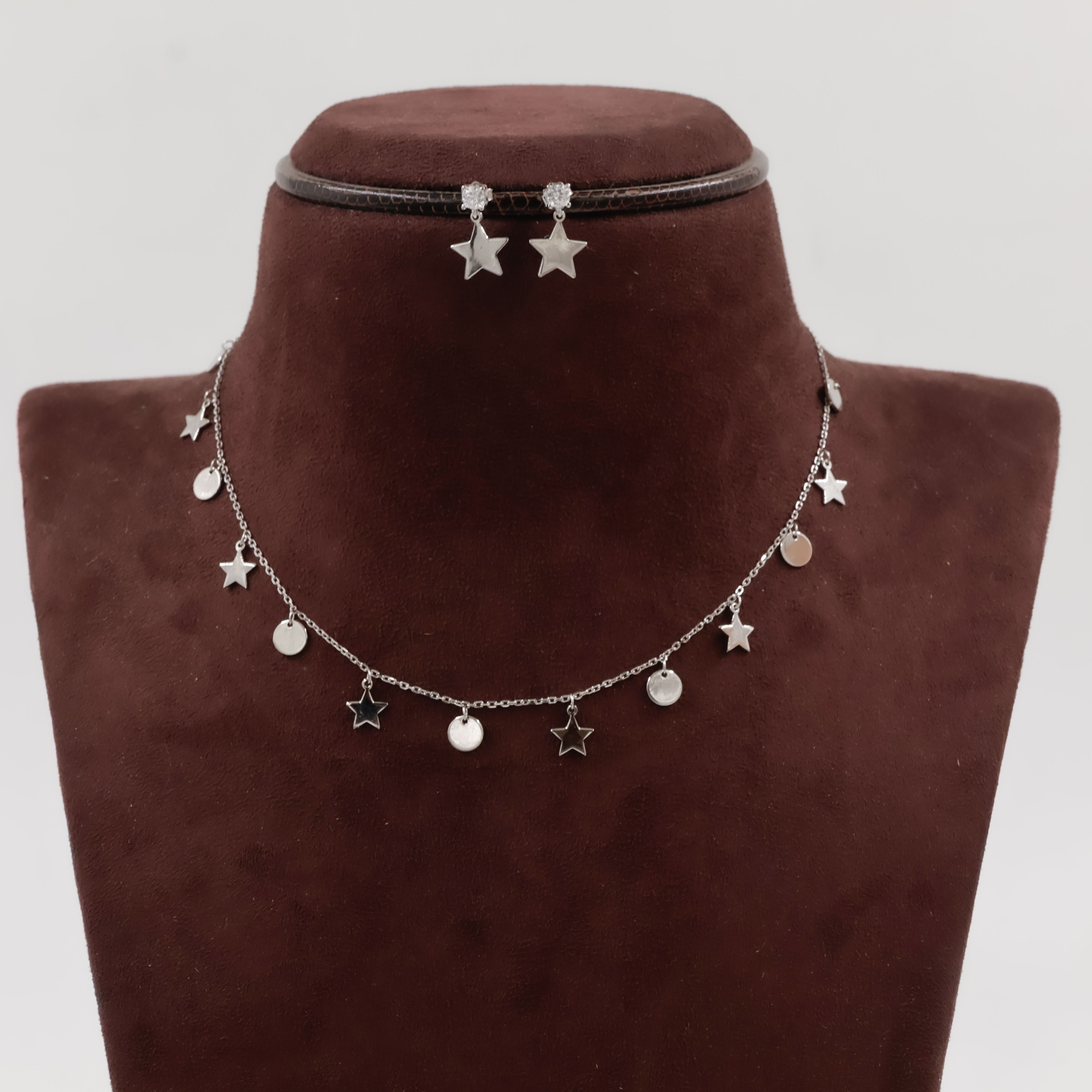 92.5 Silver Necklace Set - 