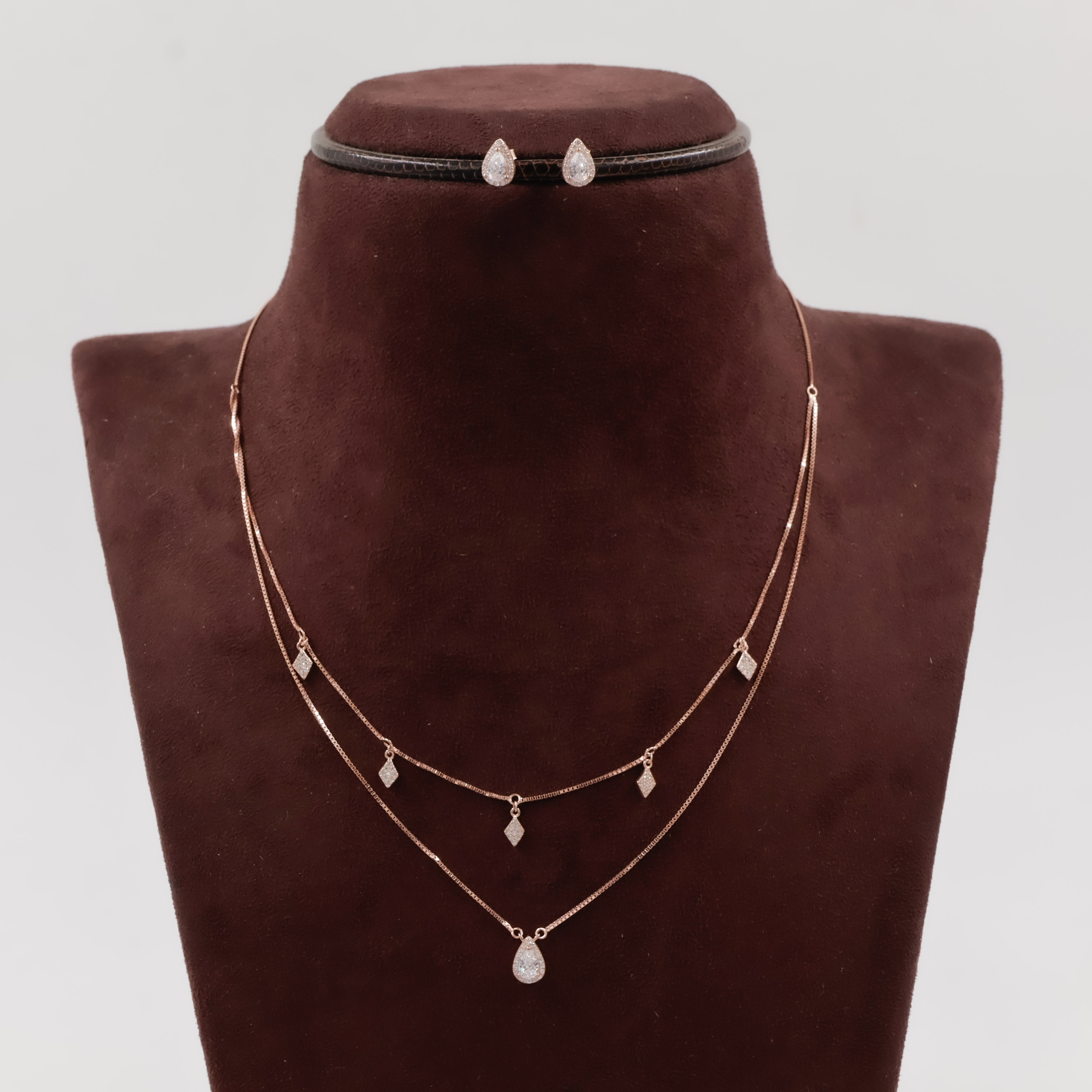 92.5 Silver Necklace Set - 