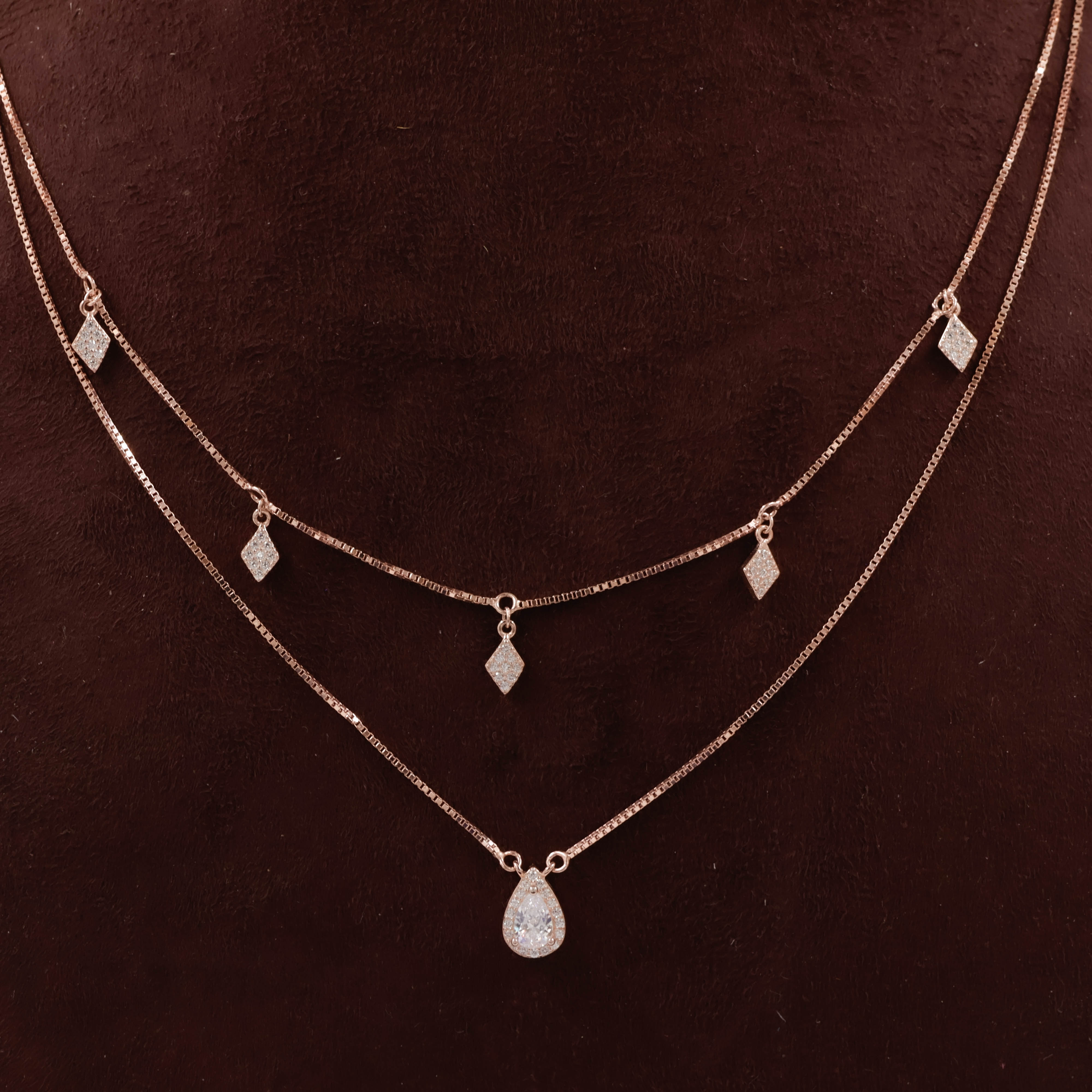 92.5 Silver Necklace Set - 