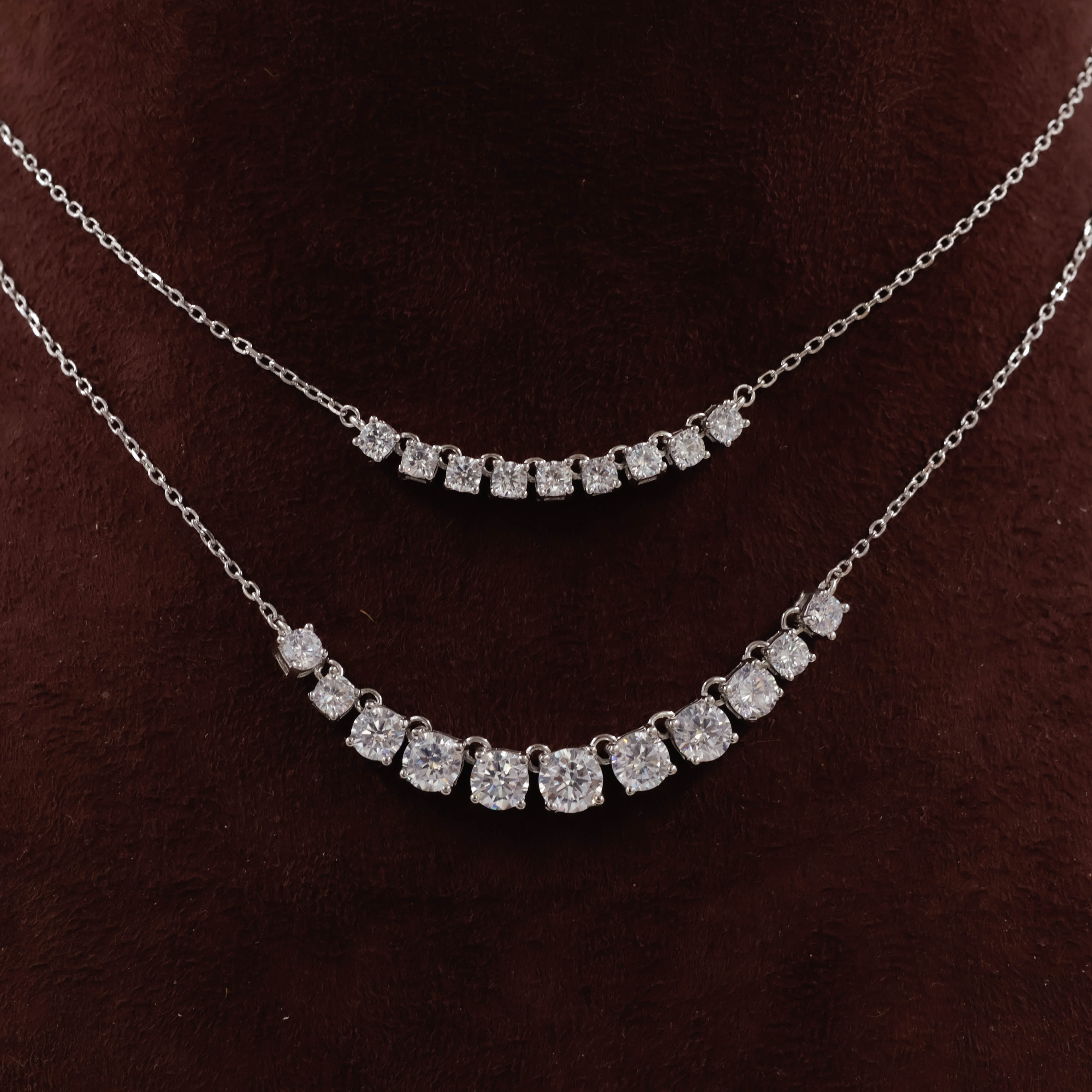 92.5 Silver Necklace Set - 