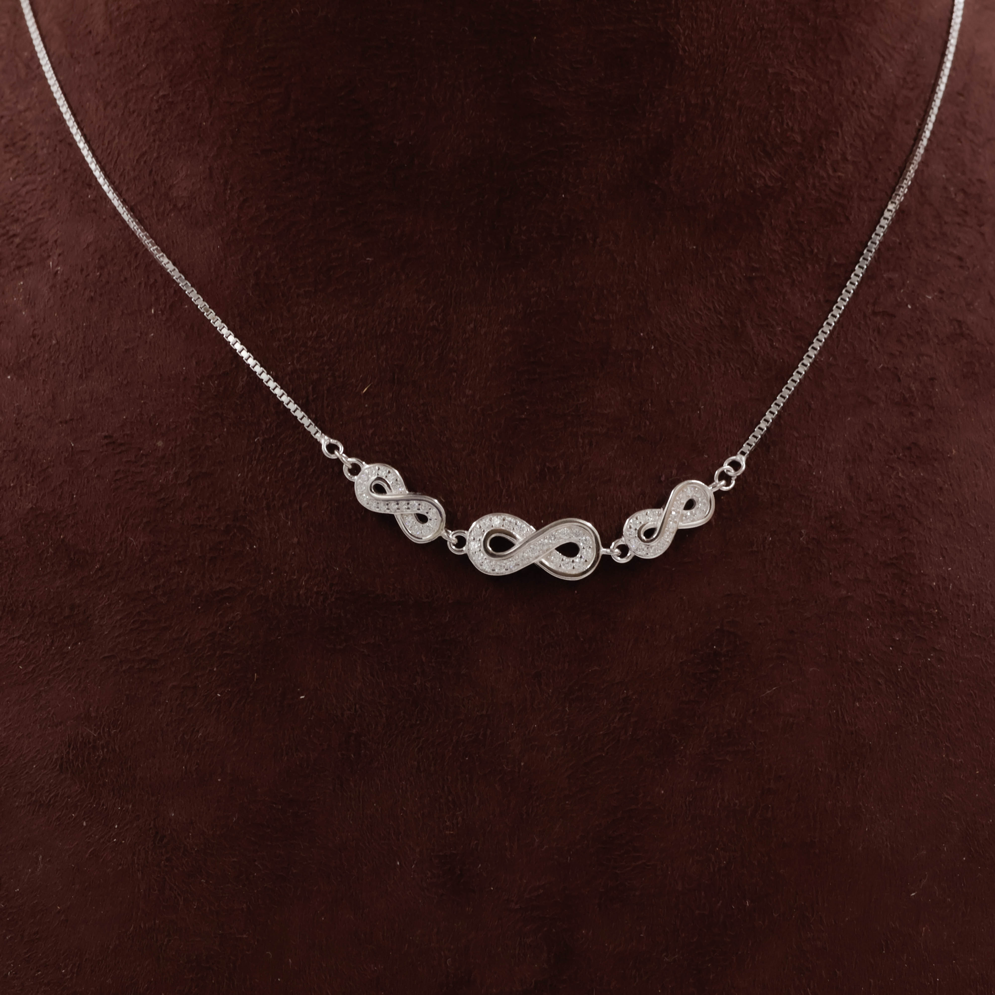 92.5 Silver Necklace Set - 