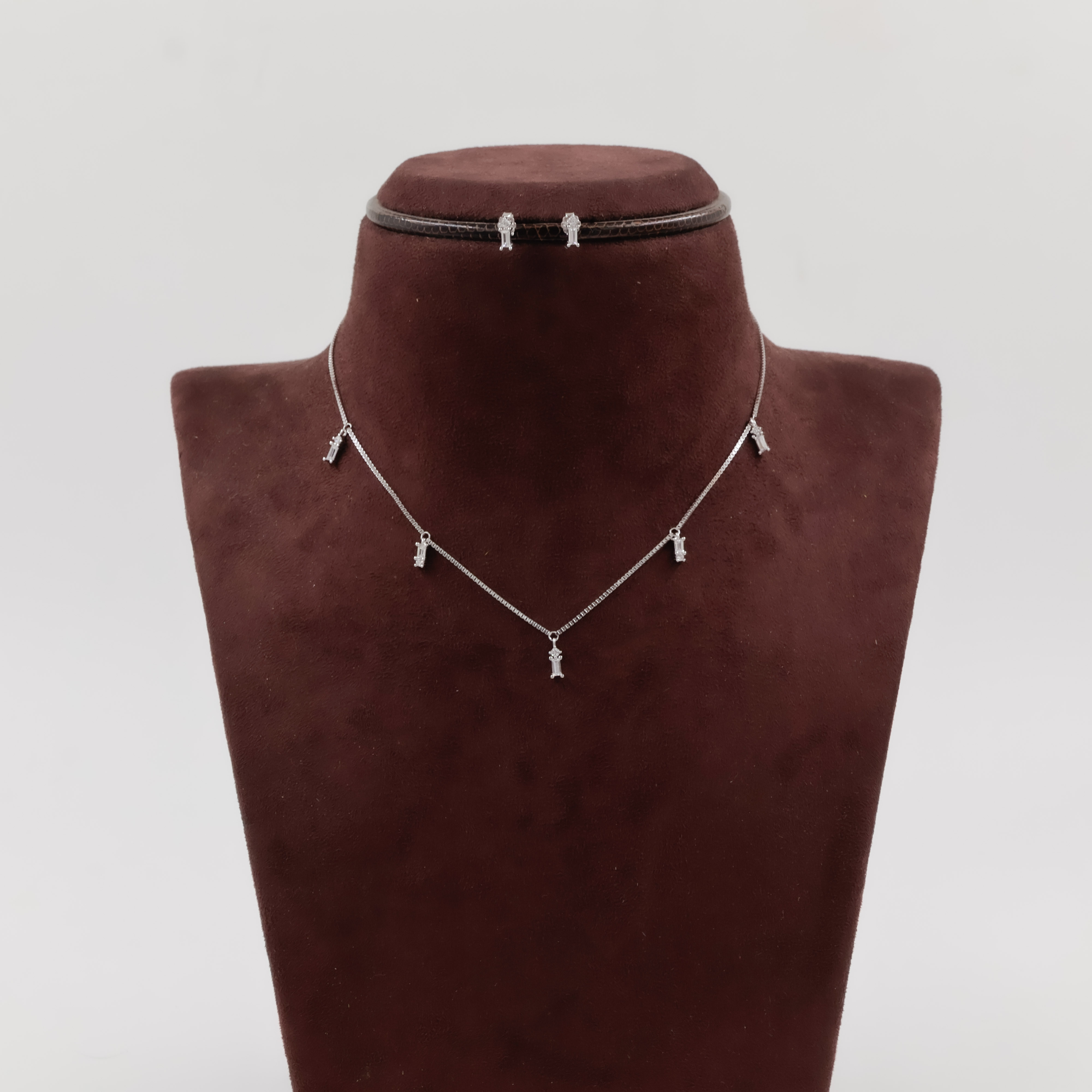 92.5 Silver Necklace Set - 