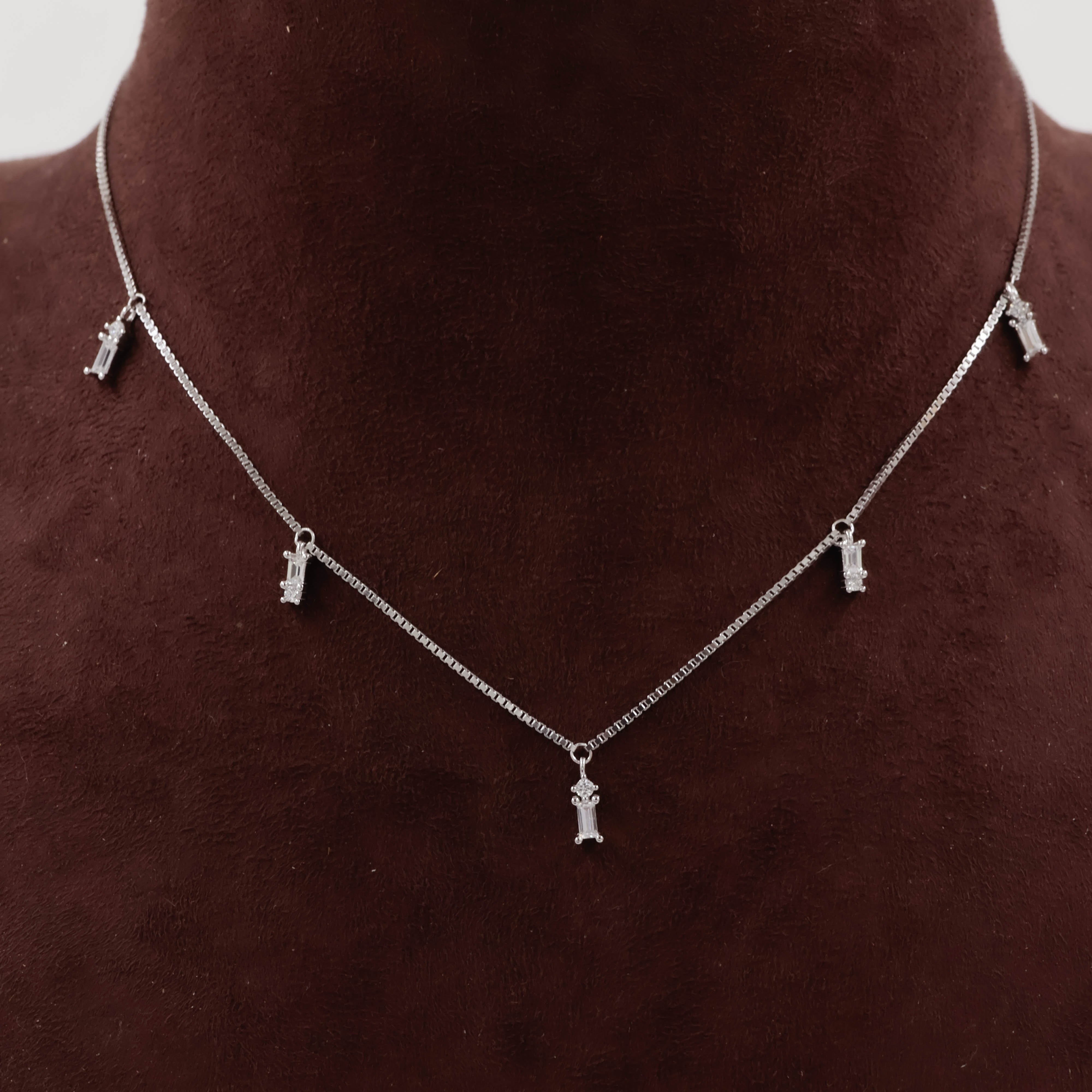 92.5 Silver Necklace Set - 