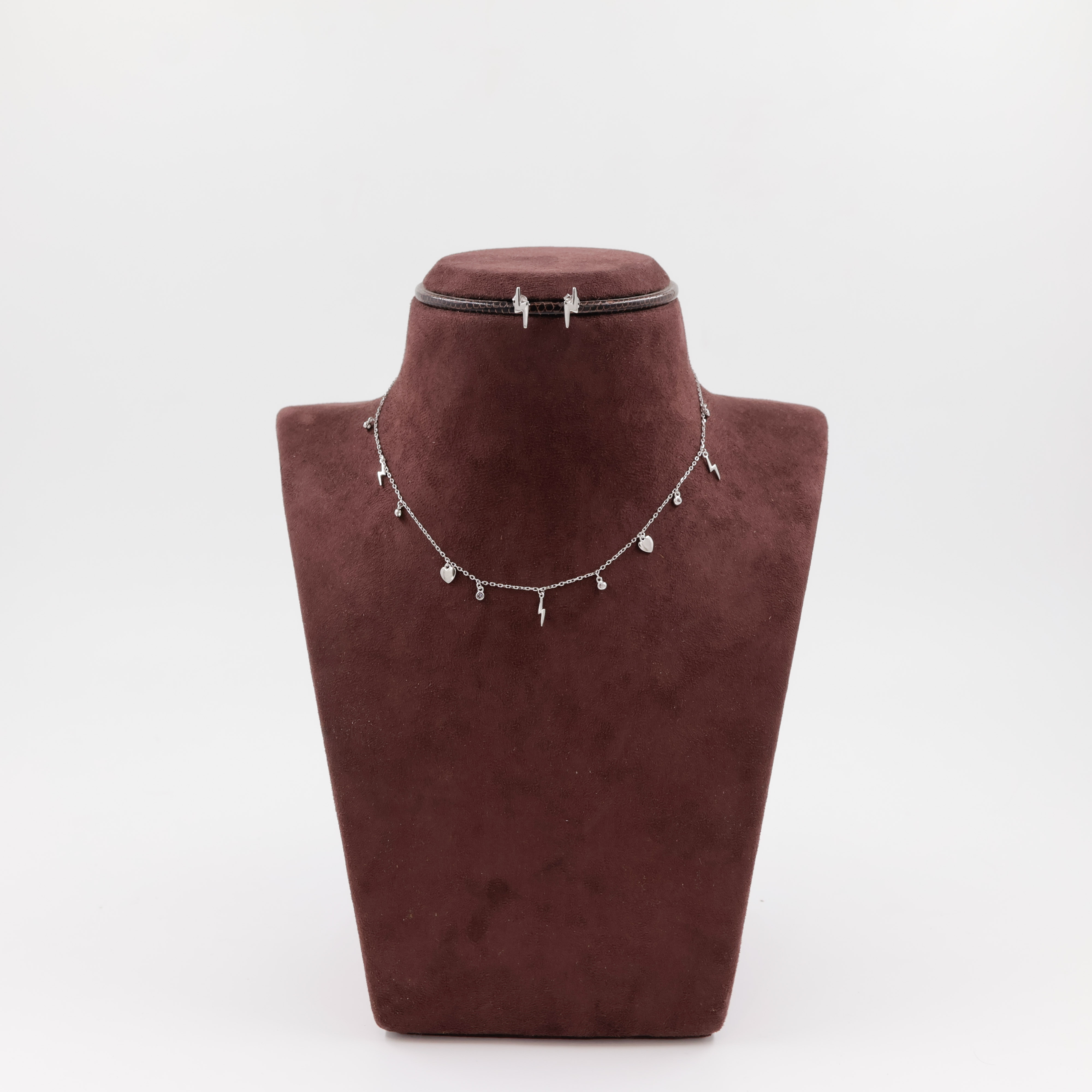 92.5 Silver Necklace Set - 
