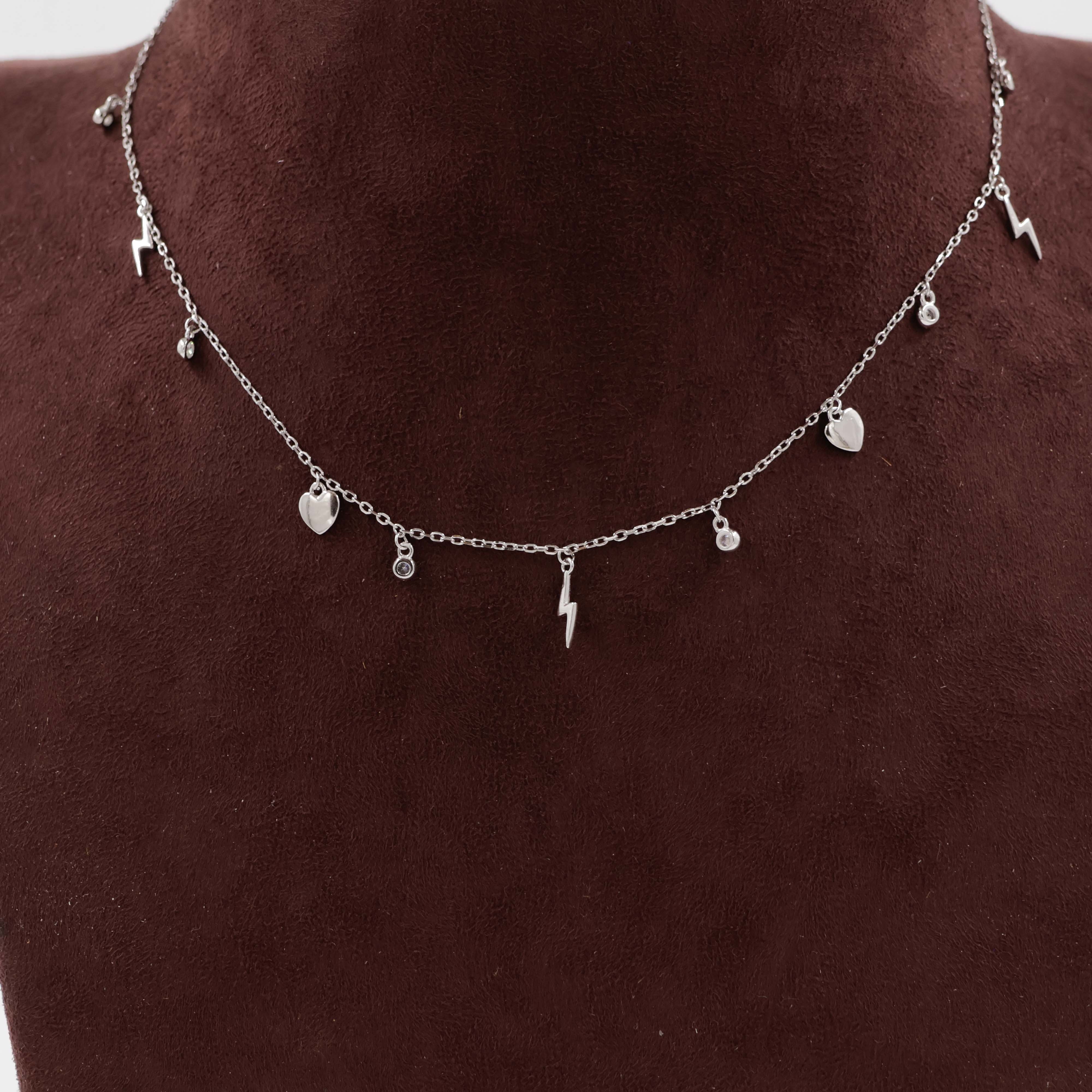 92.5 Silver Necklace Set - 