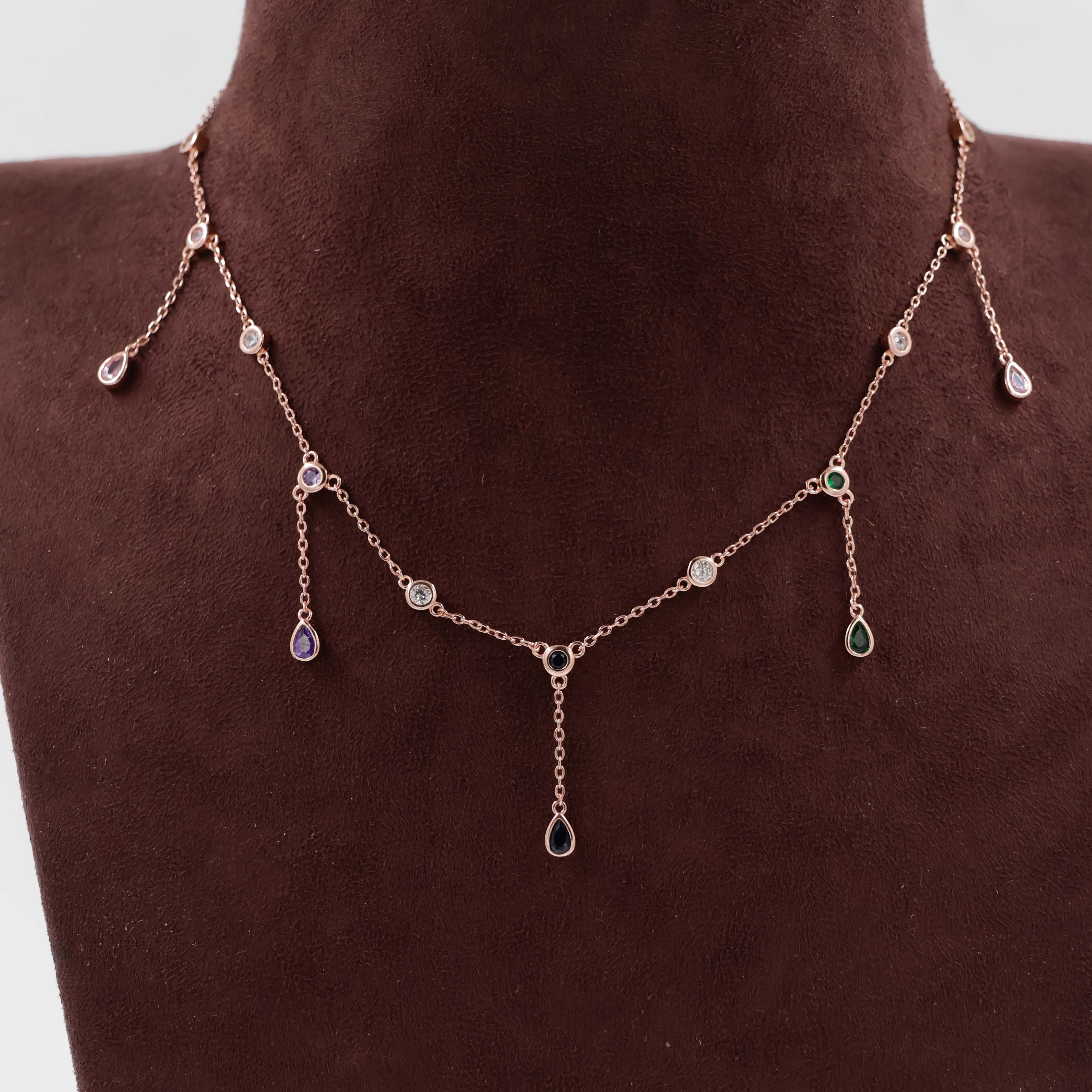 92.5 Silver Necklace Set - 