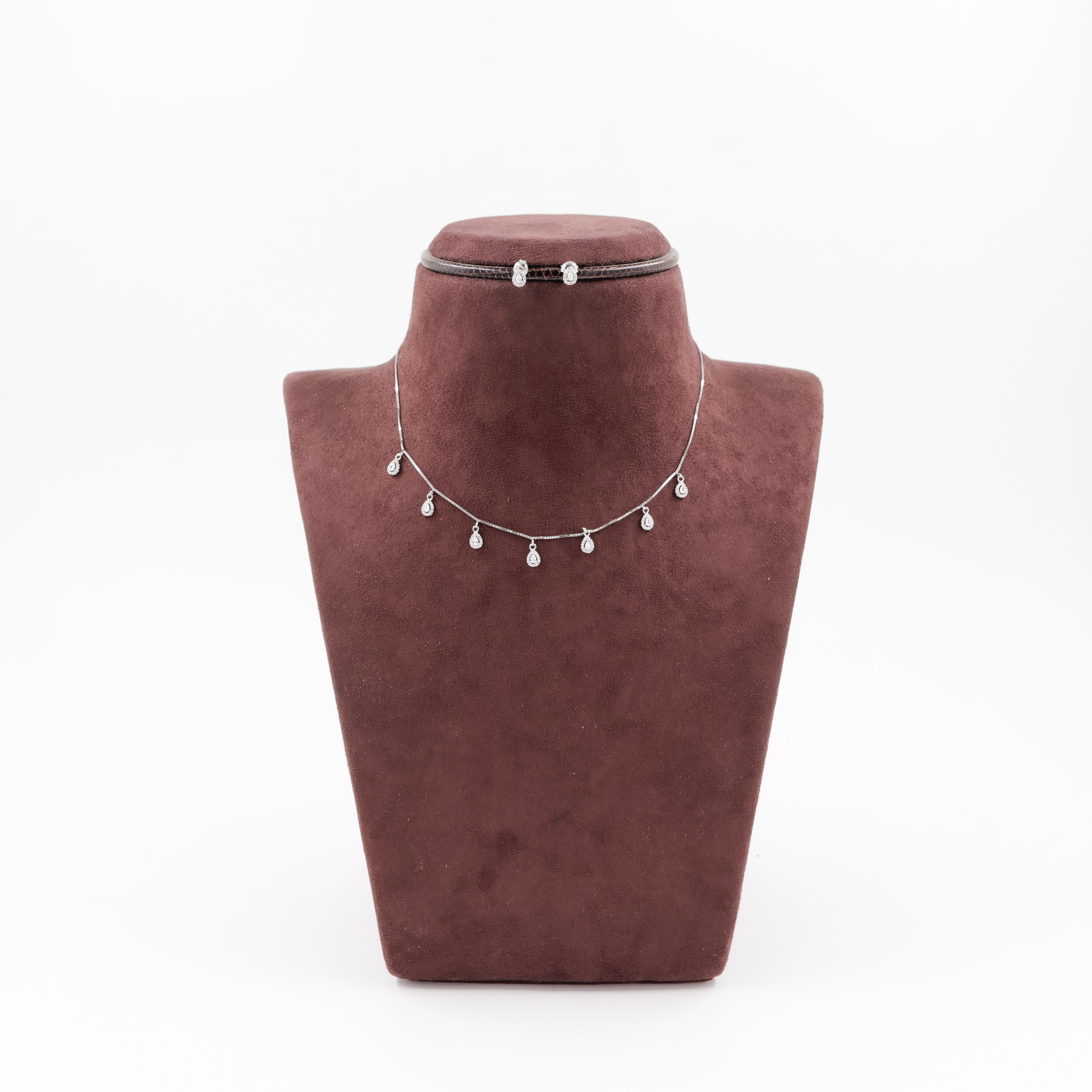 92.5 Silver Necklace Set - 