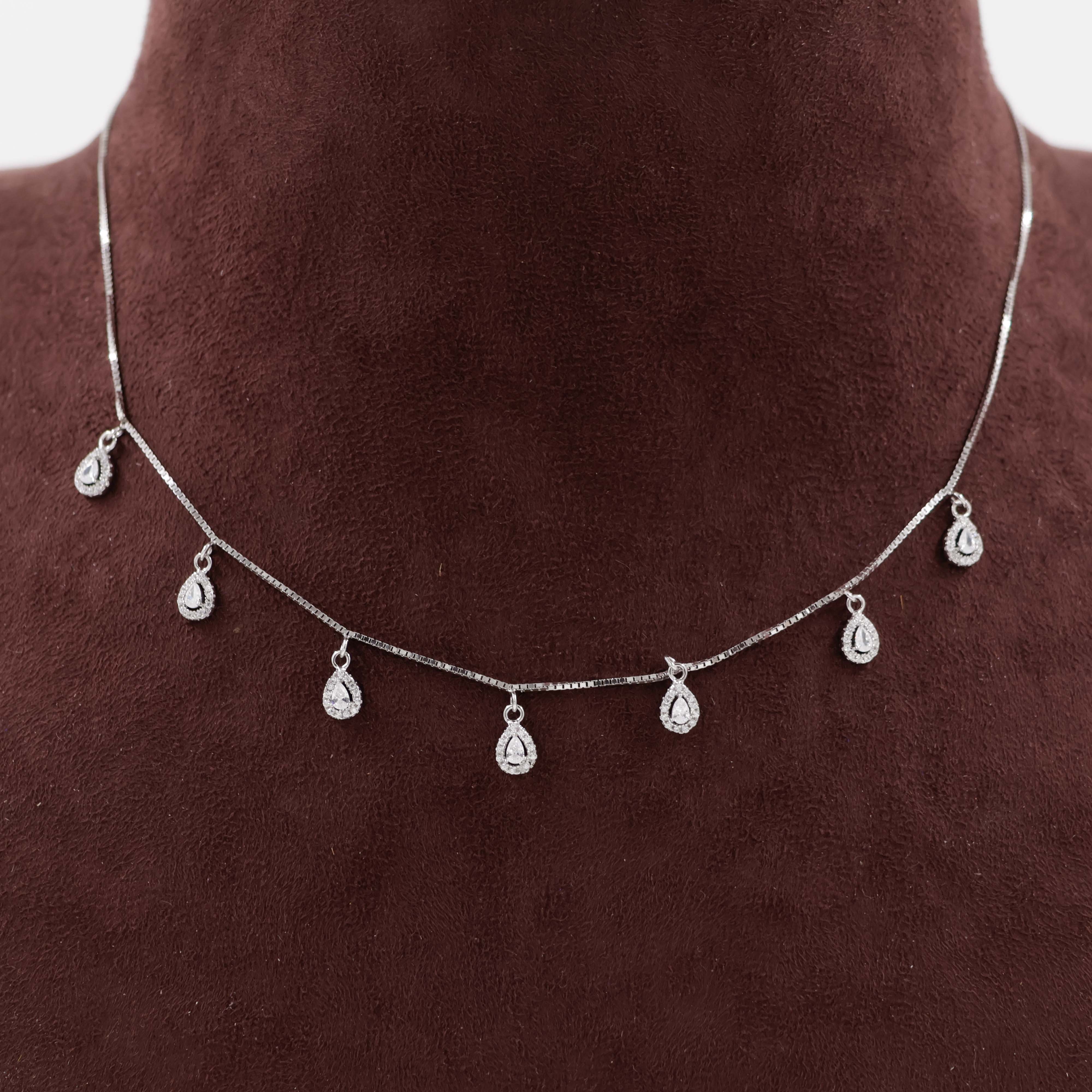 92.5 Silver Necklace Set - 