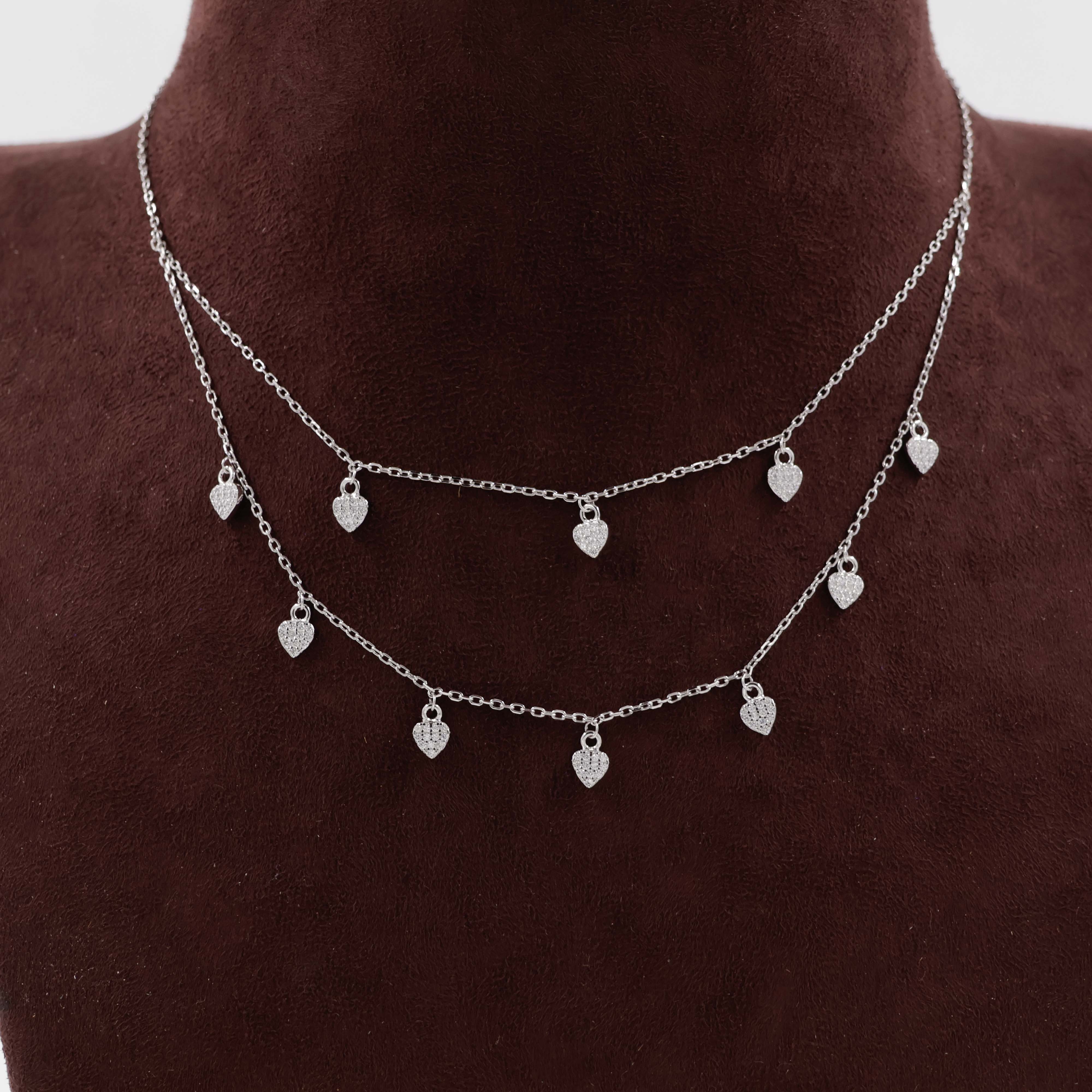 92.5 Silver Necklace Set - 